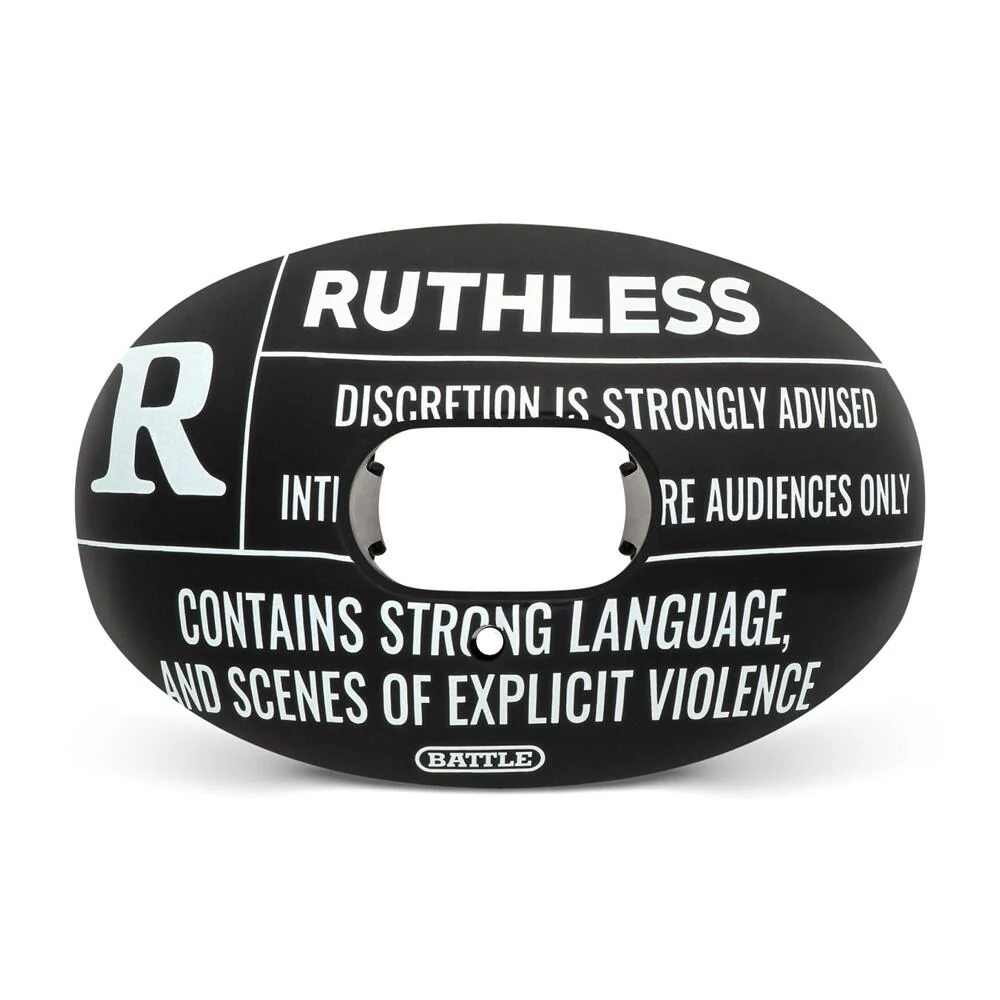 Battle Sports Ruthless Oxygen Football Mouthguard - Black/White