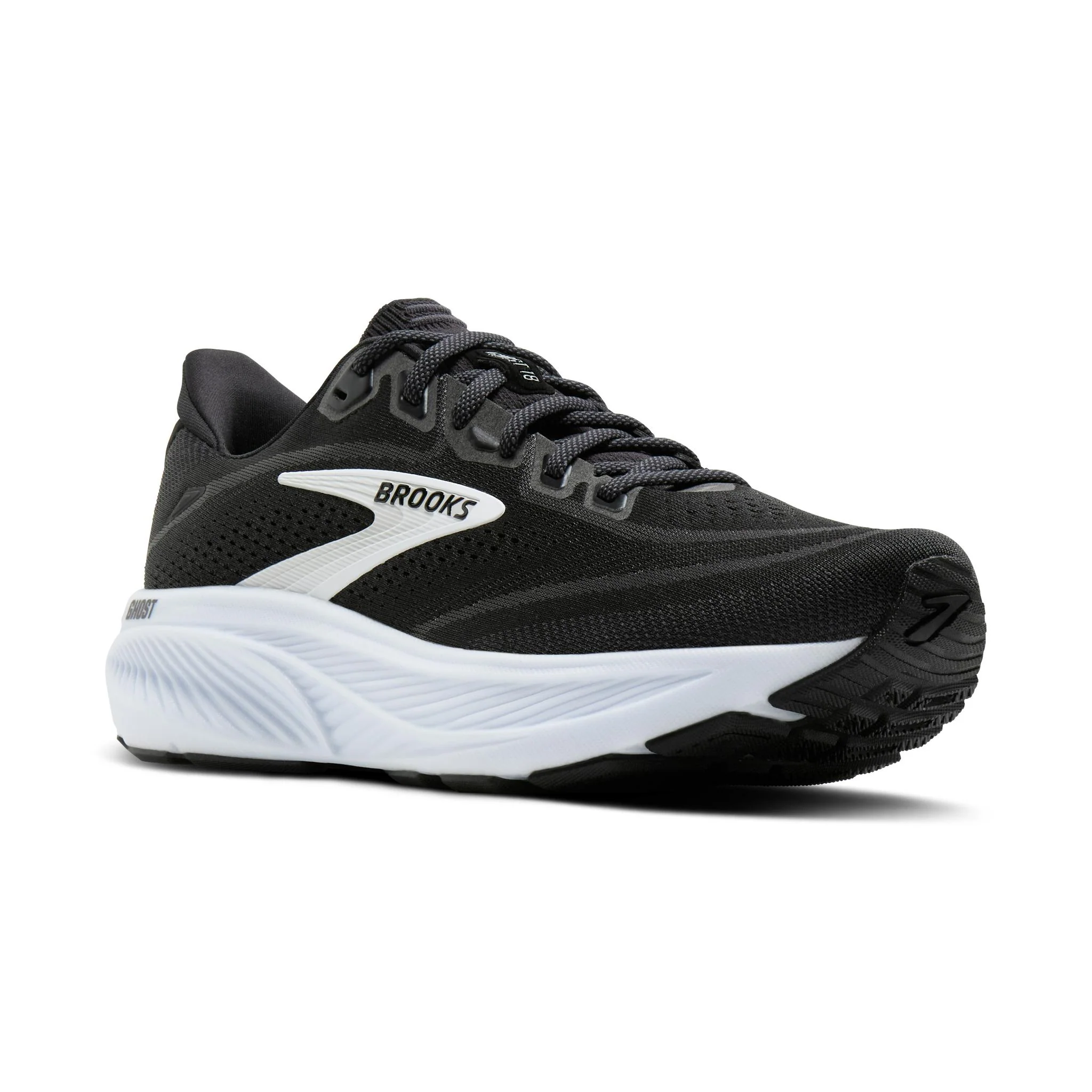 Brooks Ghost 18 Women's Running Shoes - Black/Grey/White - Image 2