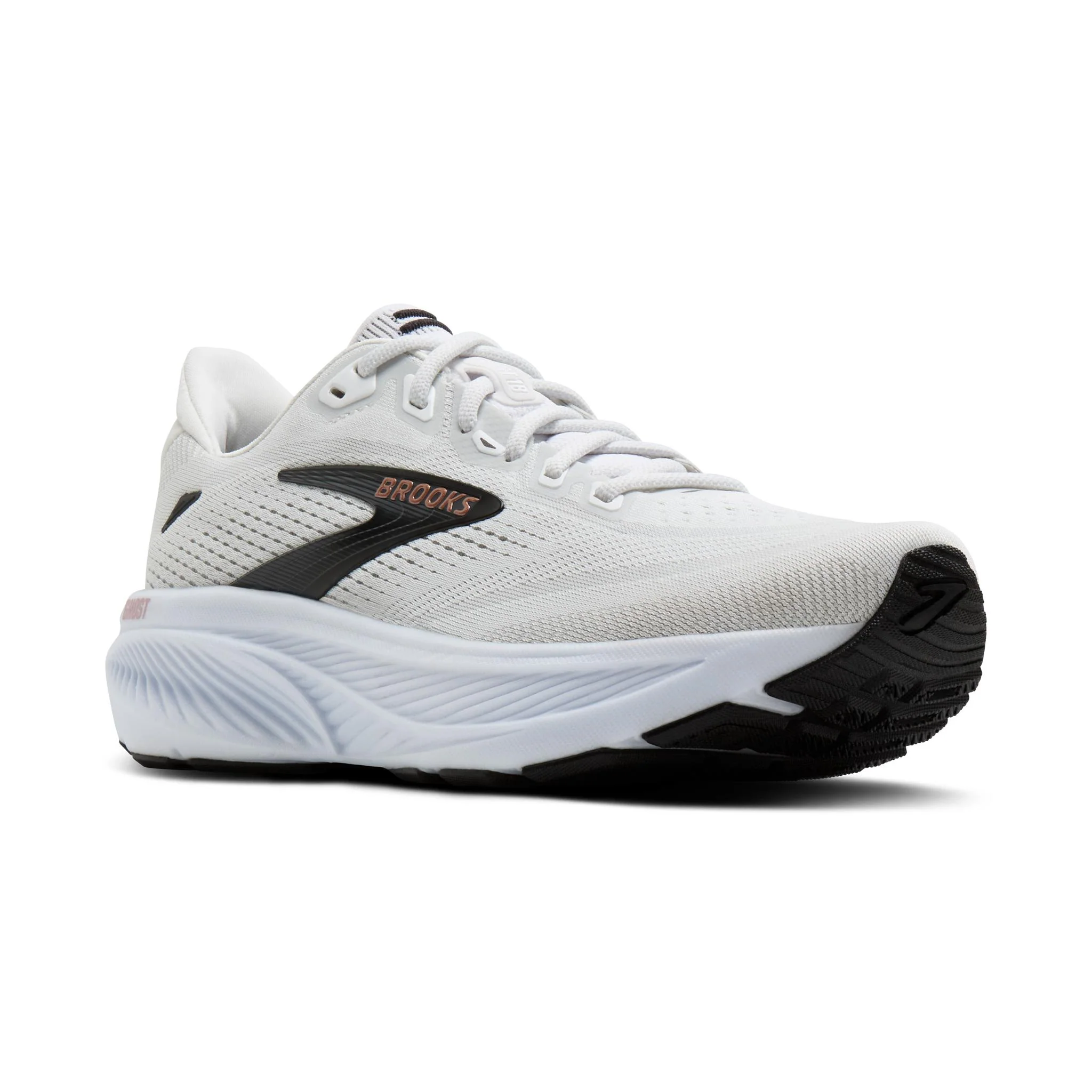 Brooks Ghost 18 Women's Running Shoes - White/Black/Rose Gold - Image 2
