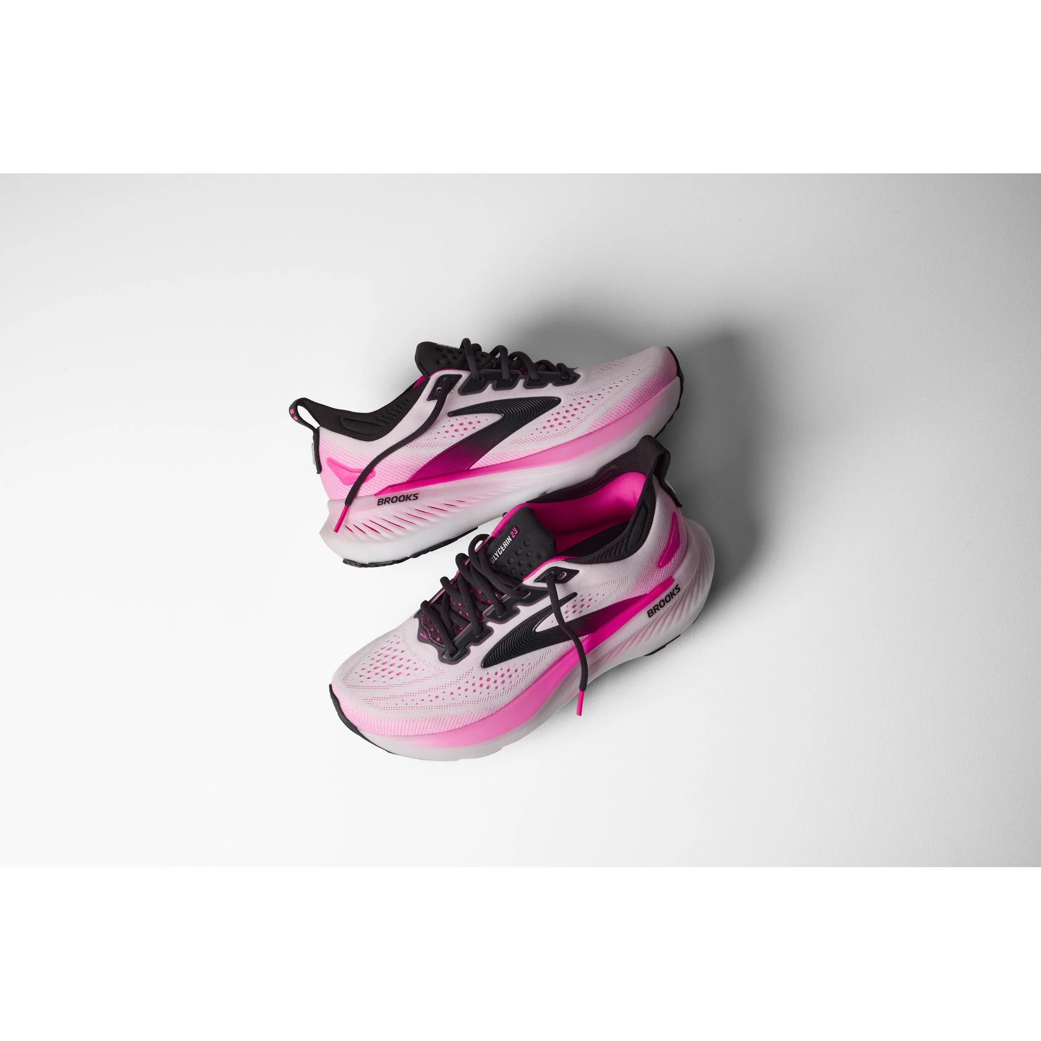 Brooks Glycerin 23 Women's Running Shoes - White/Phantom/Pink - Image 8