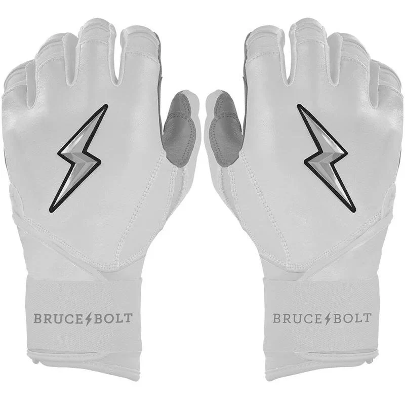 Bruce Bolt Chrome Series Long Cuff Senior Baseball Batting Gloves