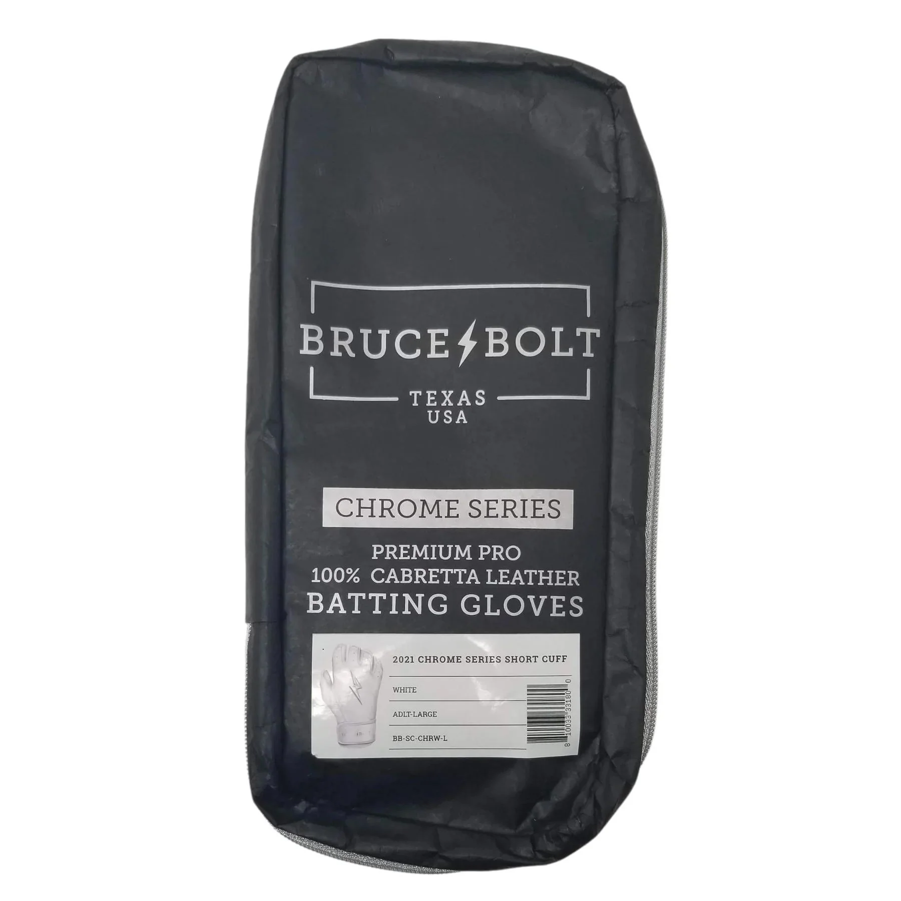 Bruce Bolt Chrome Series Short Cuff Youth Baseball Batting Gloves - Image 4