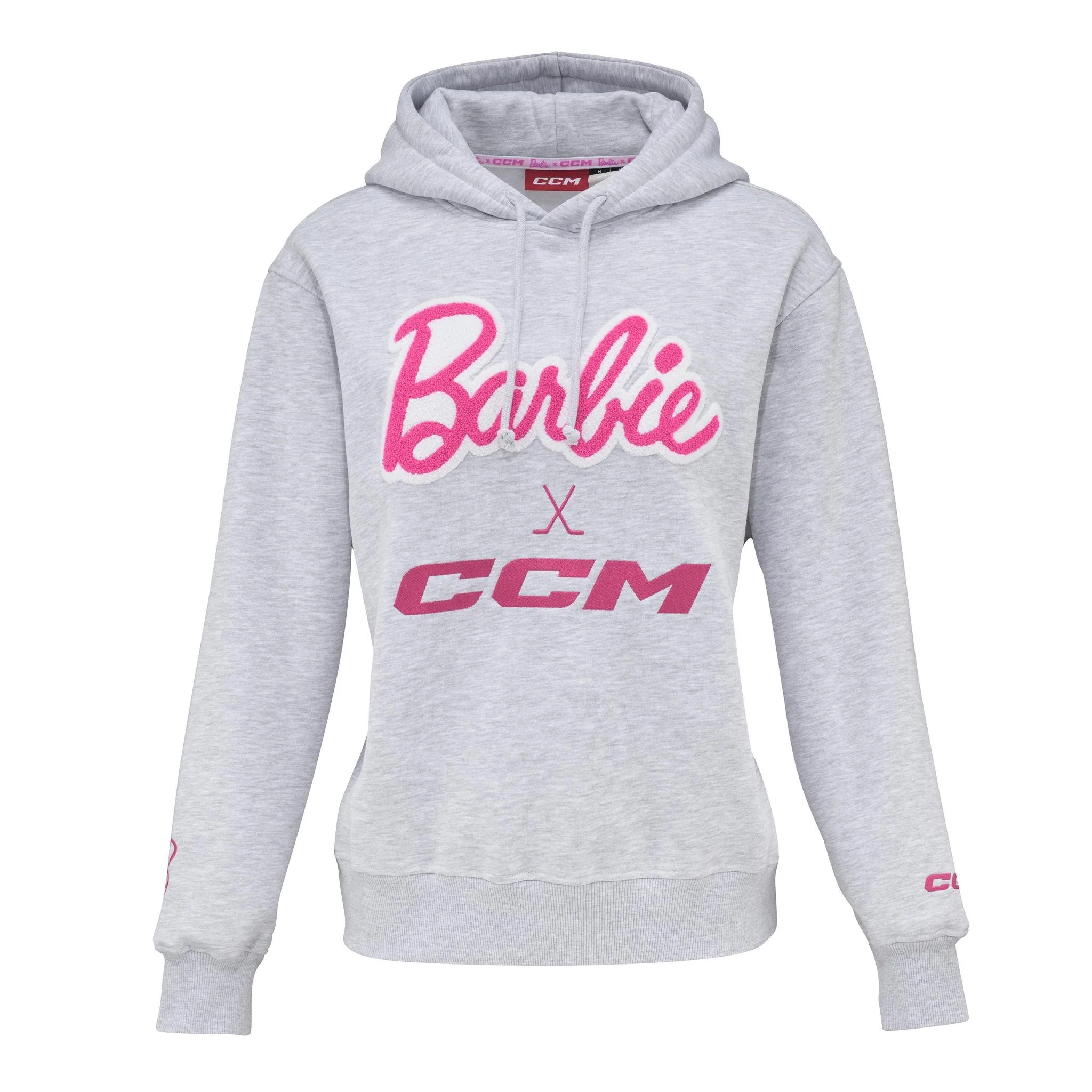 Barbie™ x CCM Grey Embroidered Hoodie