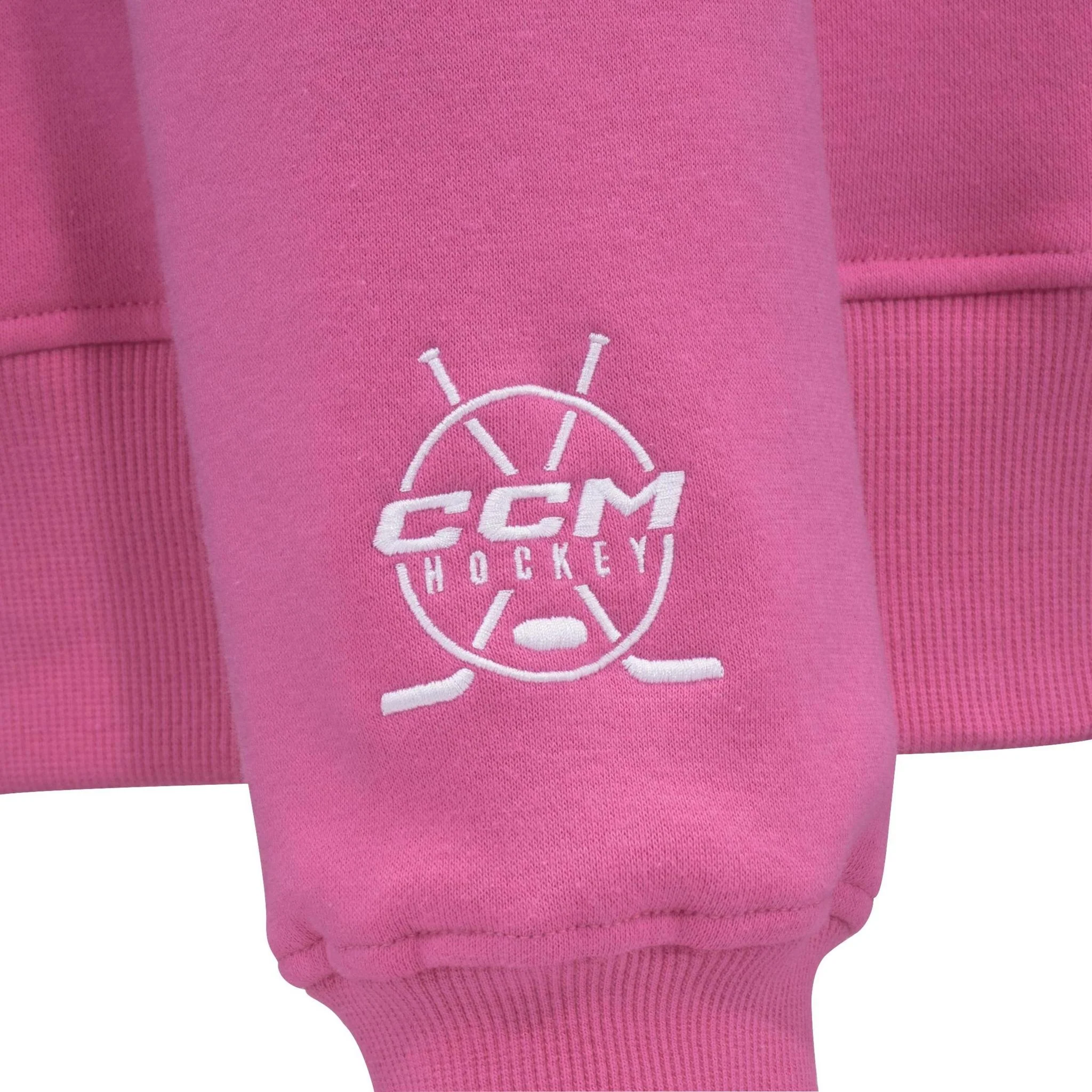 Barbie™ x CCM Pink Embroidered Crewneck - Image 3