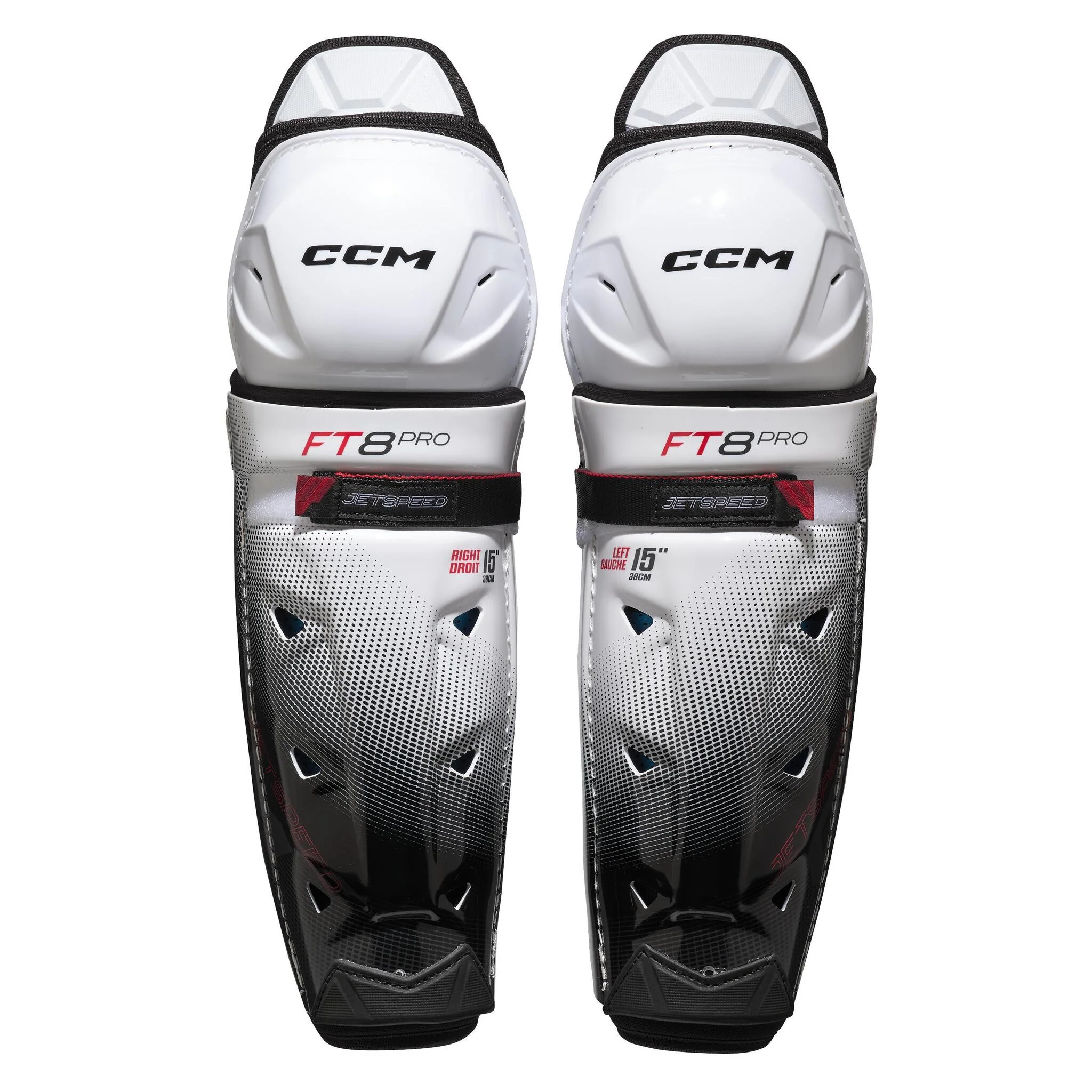 CCM JetSpeed FT8 Pro Junior Hockey Shin Guards (2025)