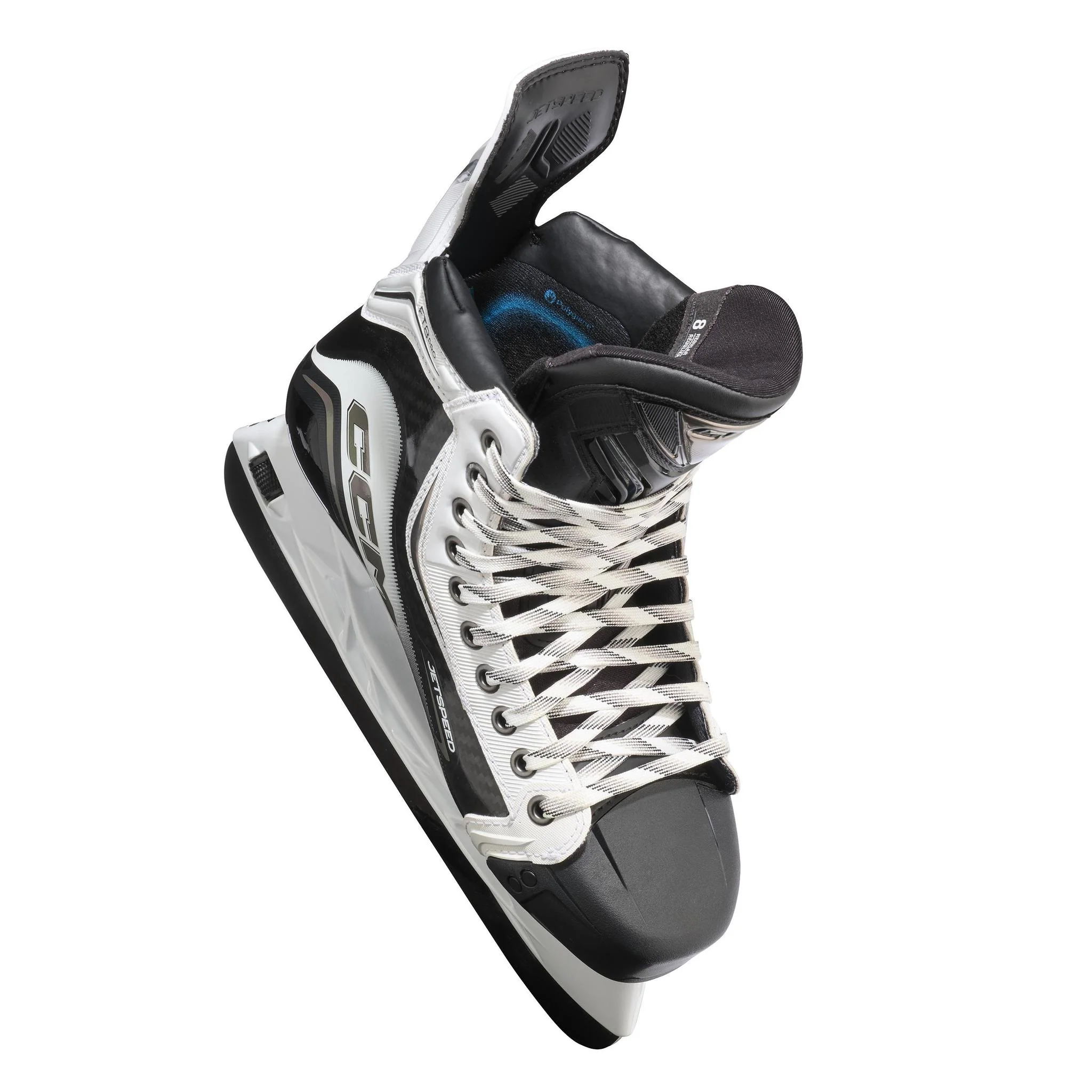 CCM JetSpeed FT8 Pro White Edition Intermediate Hockey Skates (2025) - Image 4