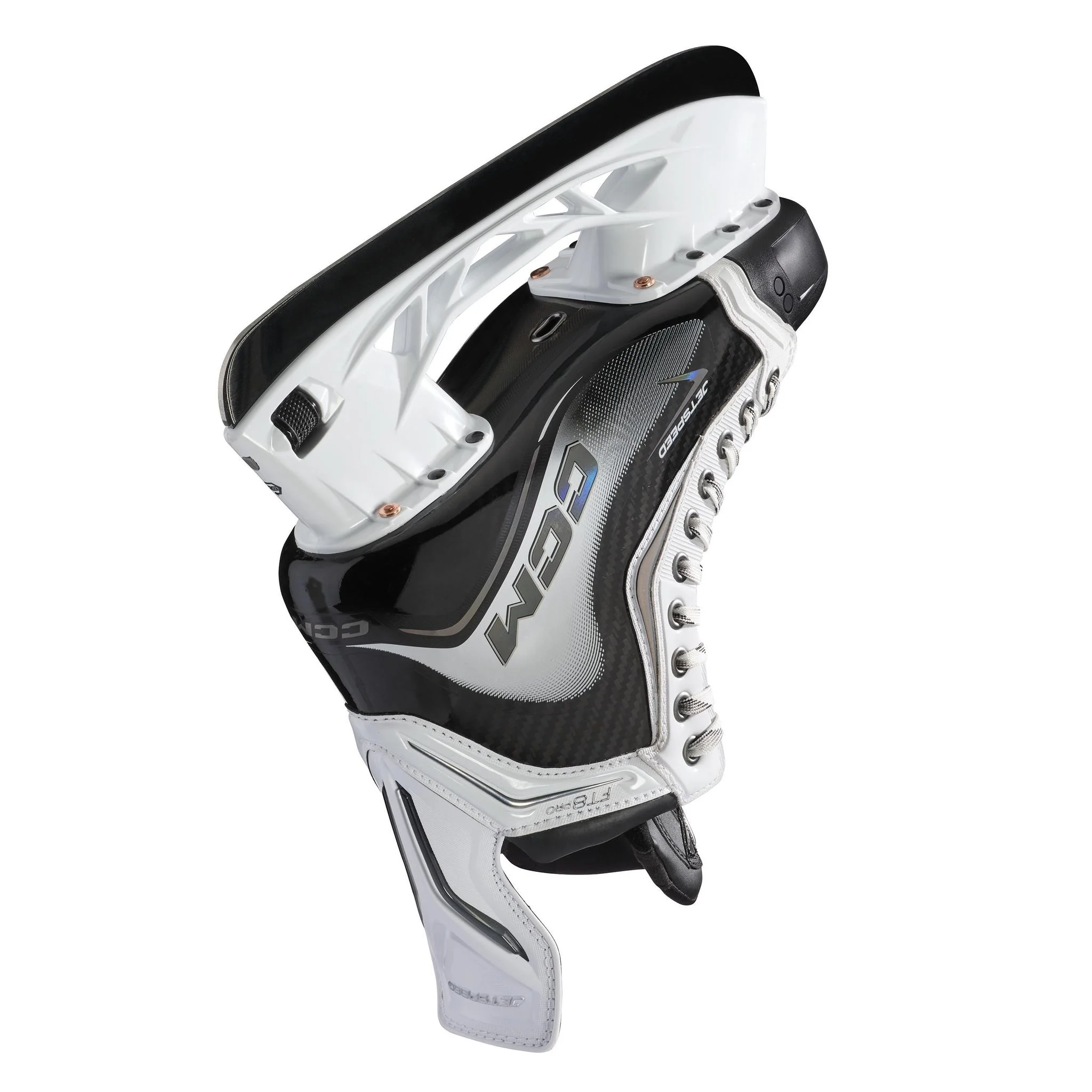CCM JetSpeed FT8 Pro White Edition Intermediate Hockey Skates (2025) - Image 5