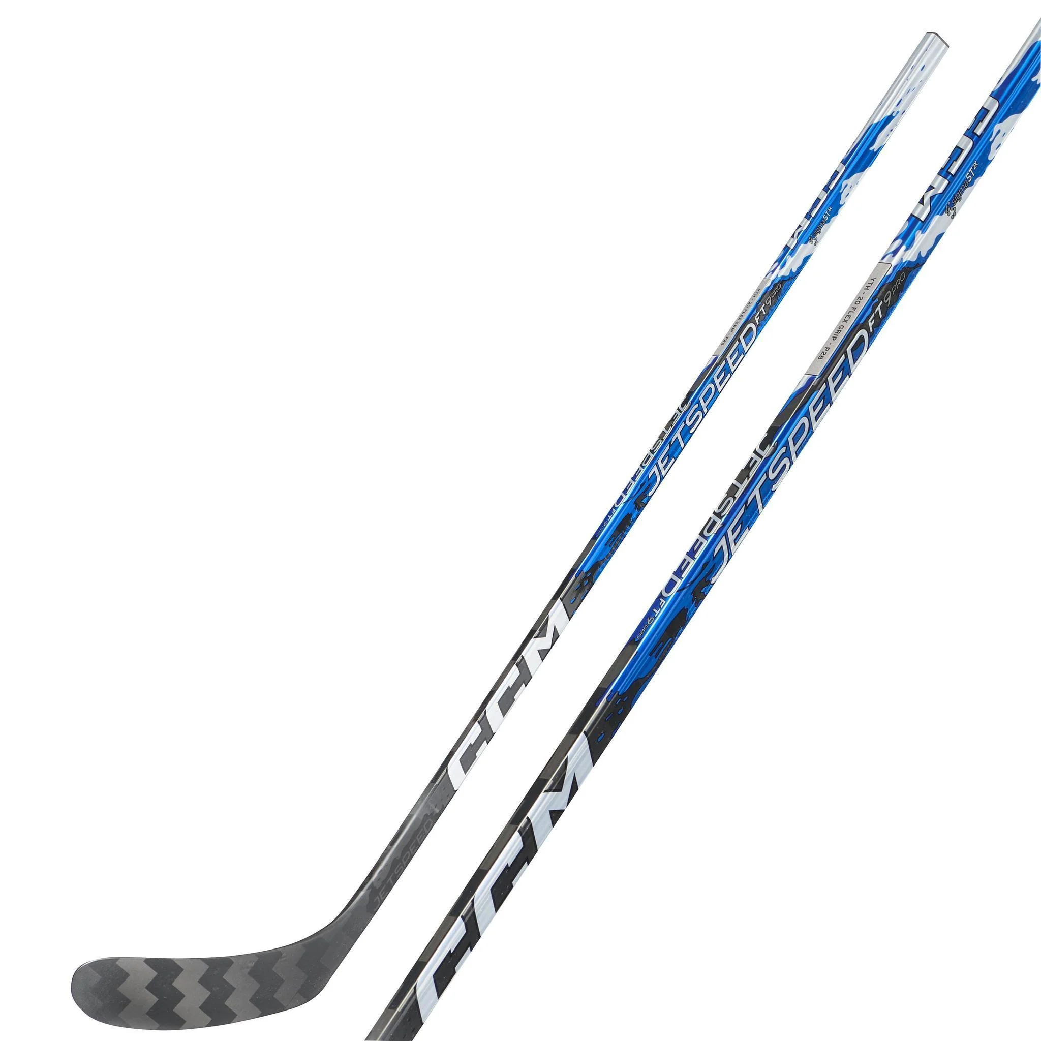 CCM JetSpeed FT9 Pro Blue Youth Hockey Stick (2026) - Image 9