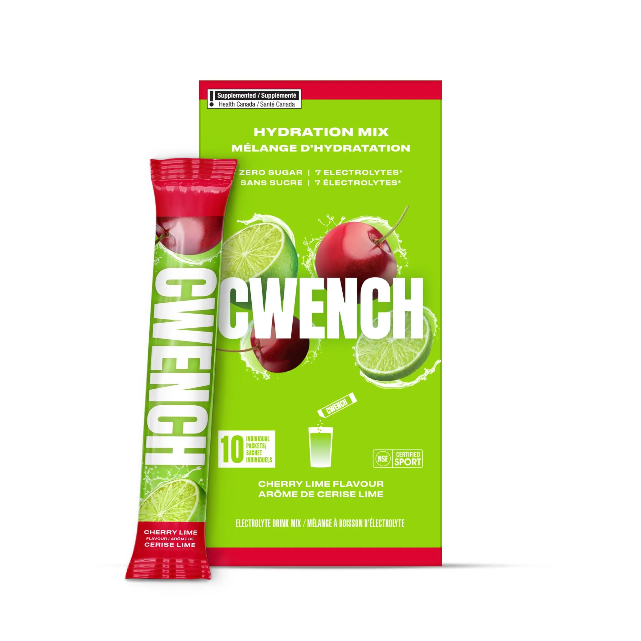CWENCH Cherry Lime Hydration Mix Box - 10CT