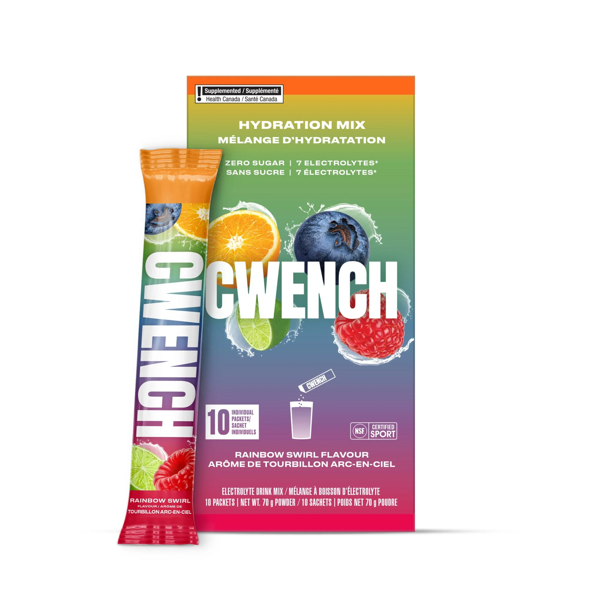 CWENCH Rainbow Swirl Hydration Mix Box - 10CT