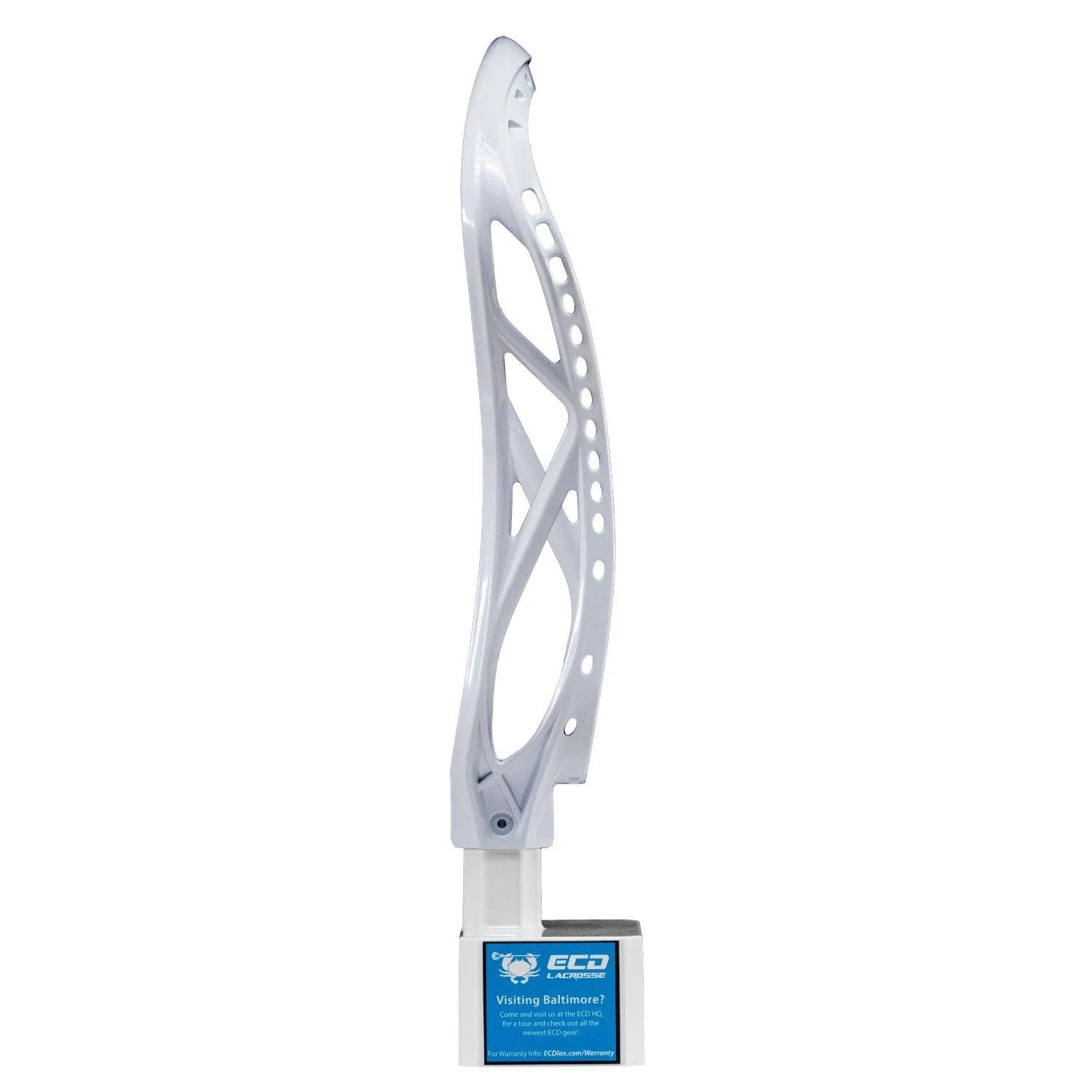 ECD Lacrosse Weapon X 2.0 Unstrung Lacrosse Head - White - Image 3