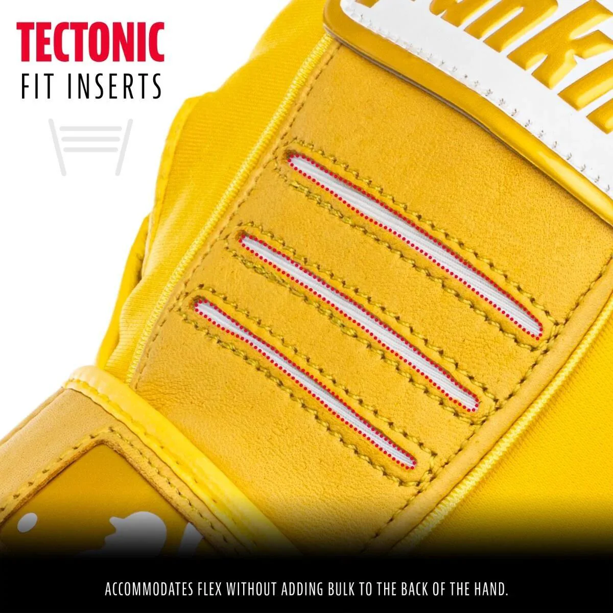 Franklin MLB CFX Pro Hi-Lite Baseball Batting Gloves - Yellow - Image 2