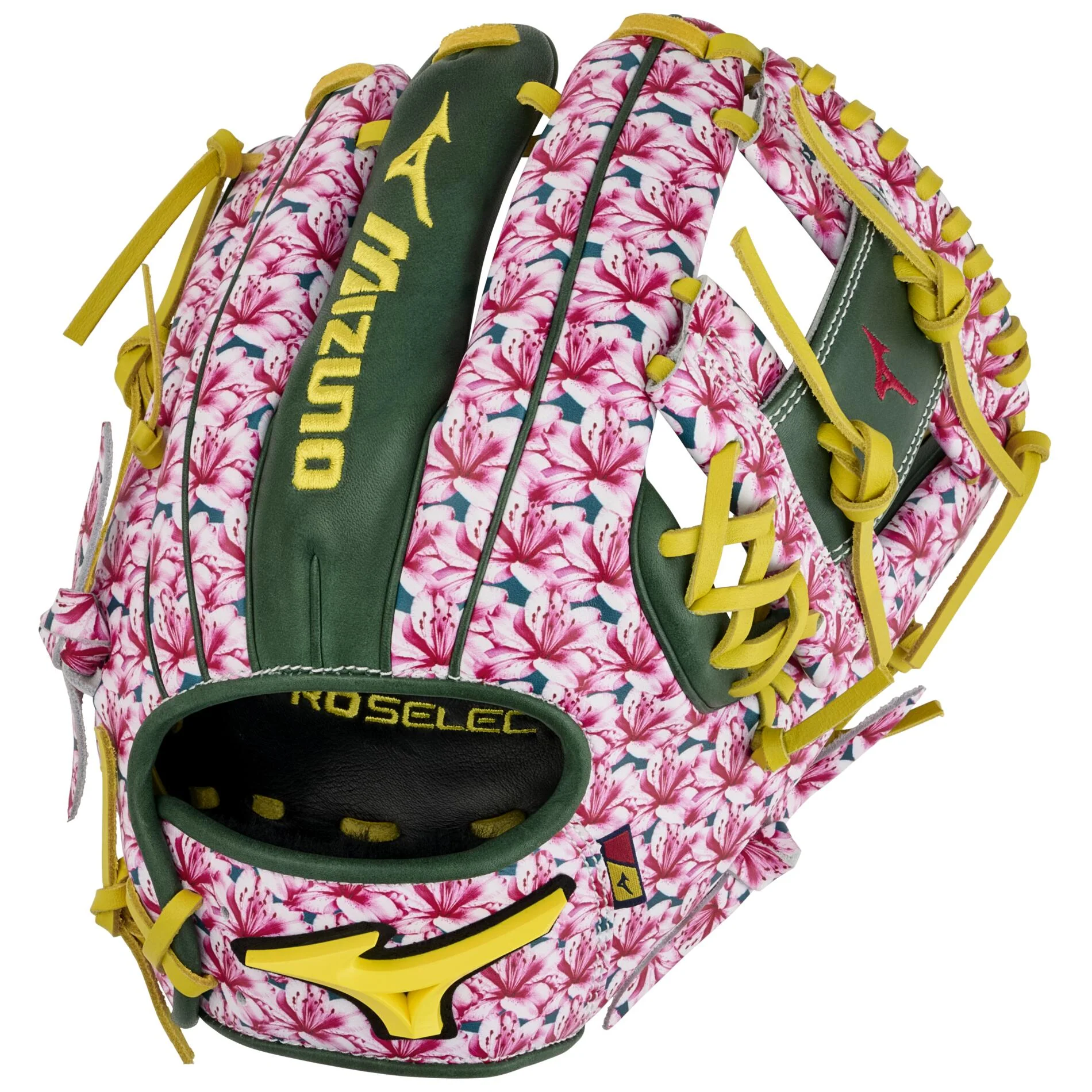 Mizuno Pro Select M-Print Azalea Baseball Glove (2025) - Right Hand Throw