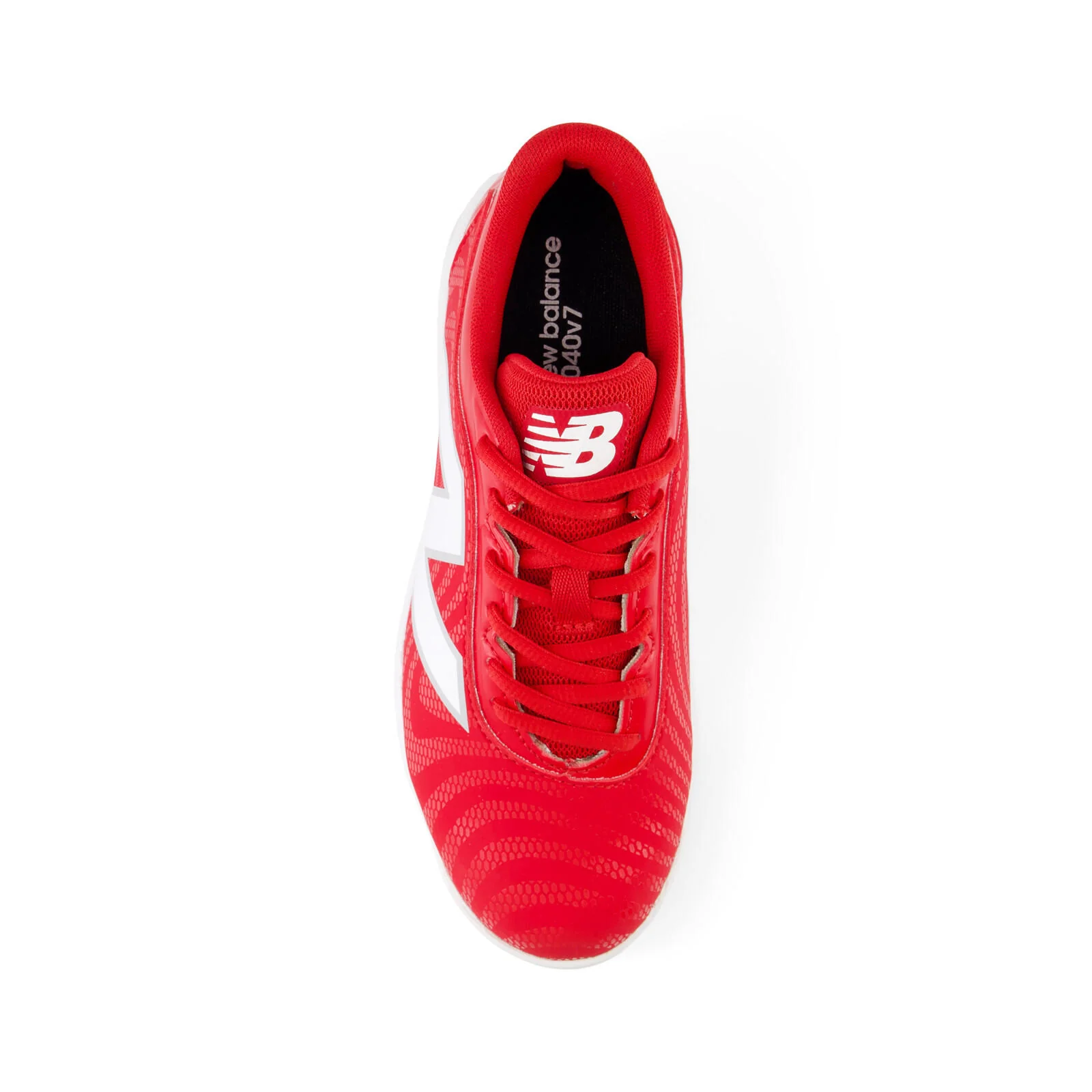New Balance 4040 v7 Youth Rubber-Molded Baseball Cleats - Team Red - Image 2