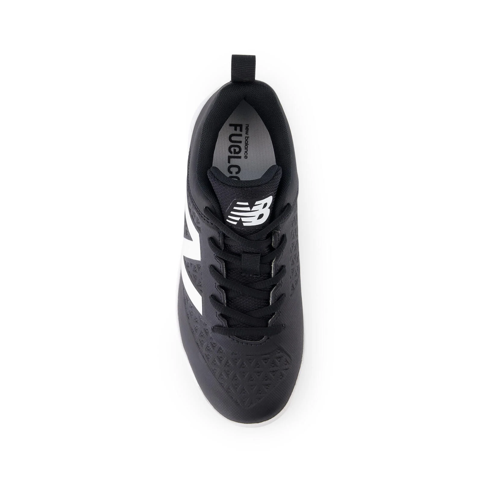 New Balance 4040 V8 Youth Rubber-Molded Baseball Cleats - Black/White - Image 5