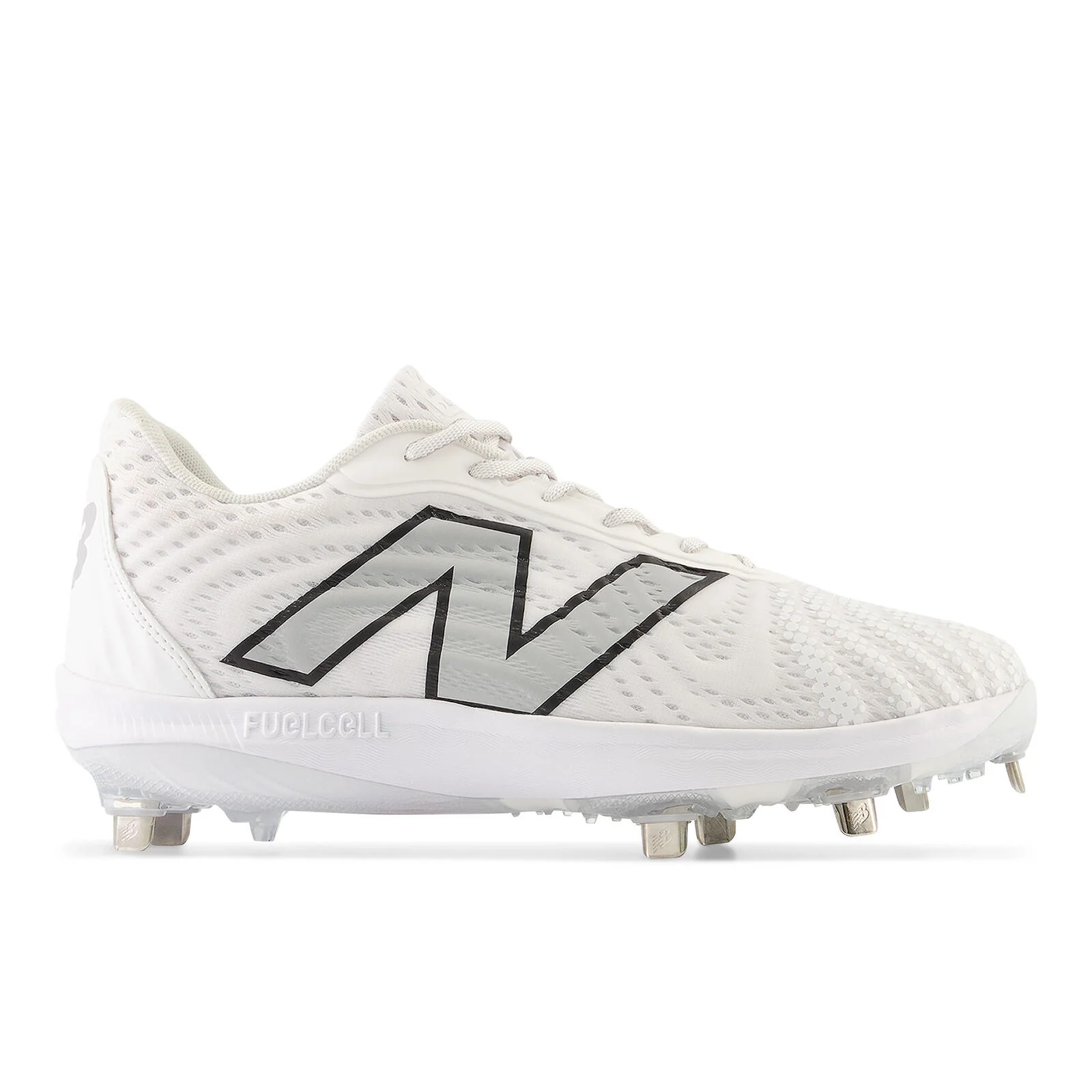 New Balance FuelCell 4040 v7 Metal Men's Baseball Cleats - Wide (2E) - Optic White/Raincloud