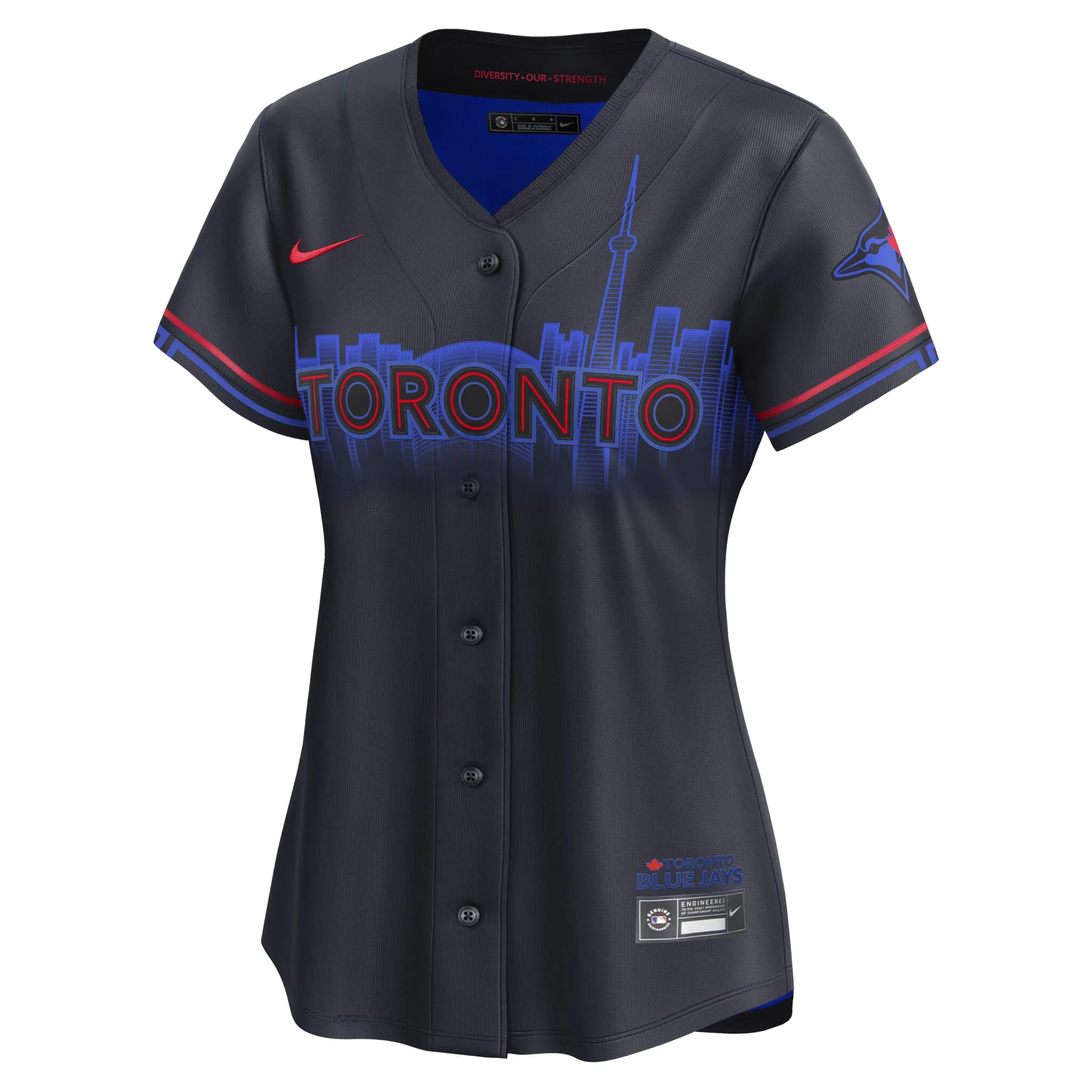 Nike Toronto Blue Jays Women's Button Front Jersey - Image 5