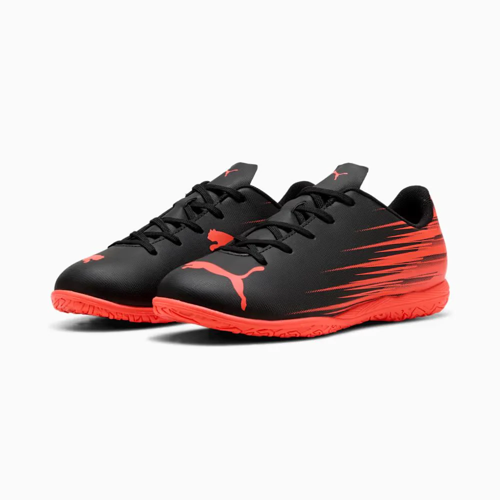 Puma Attacanto II Junior Soccer Cleats - Black/Glowing Red - Image 2