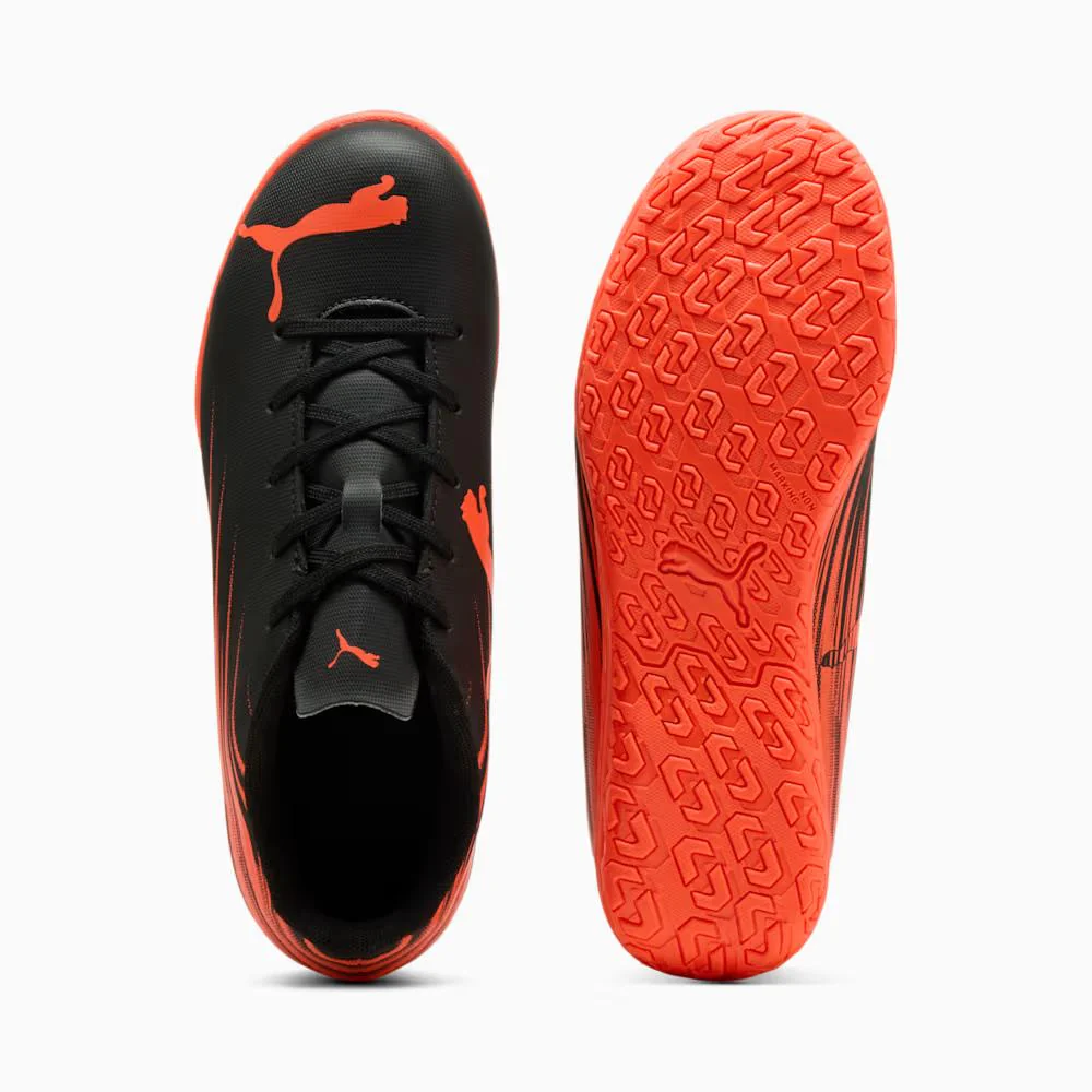 Puma Attacanto II Junior Soccer Cleats - Black/Glowing Red - Image 5