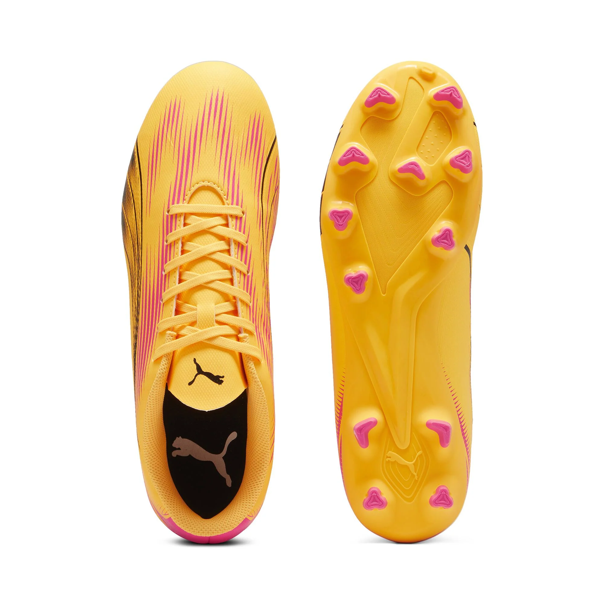 Puma Ultra Play FG/AG Men's Soccer Cleats - Sun Str/Black/Sunset - Image 6