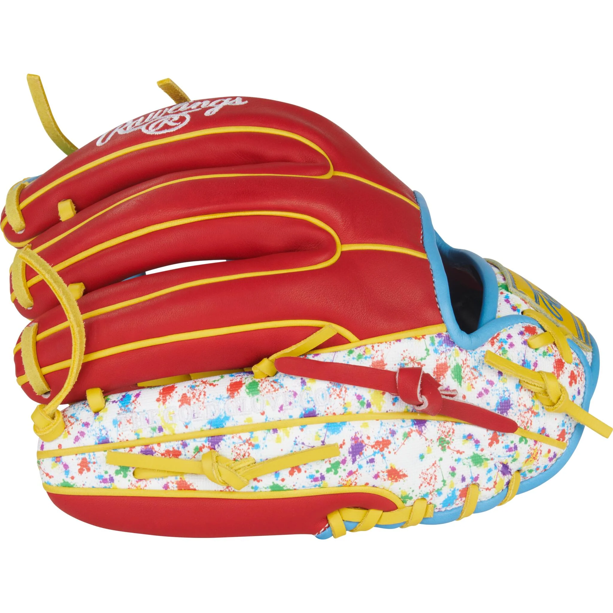 Rawlings Heart of the Hide 11.5" Baseball Glove - Scarlet/Splatter - Right Hand Throw - Image 4