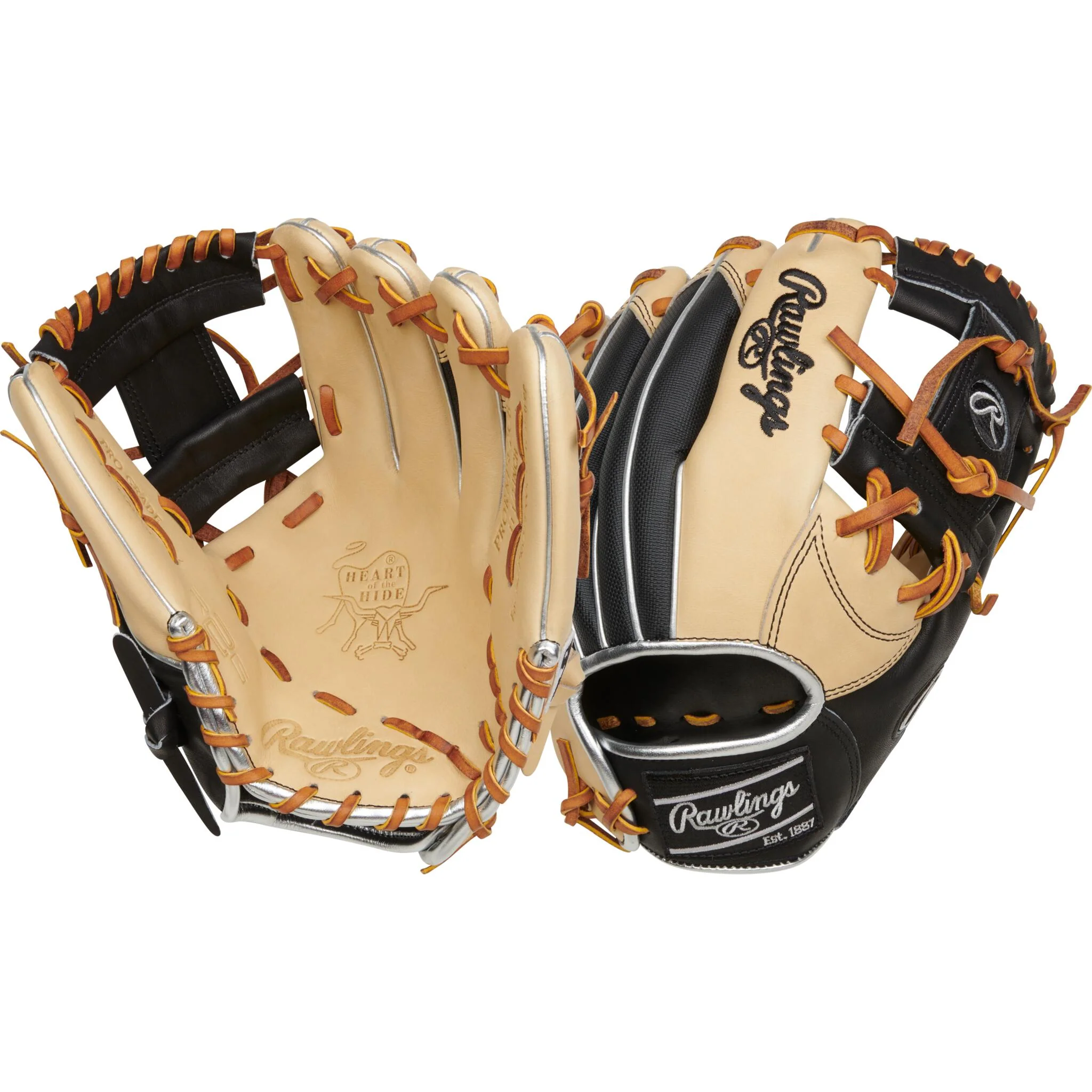 Rawlings Heart Of The Hide 12" Baseball Glove 11.5" - Camel/Black Speedshell - Right Hand Throw