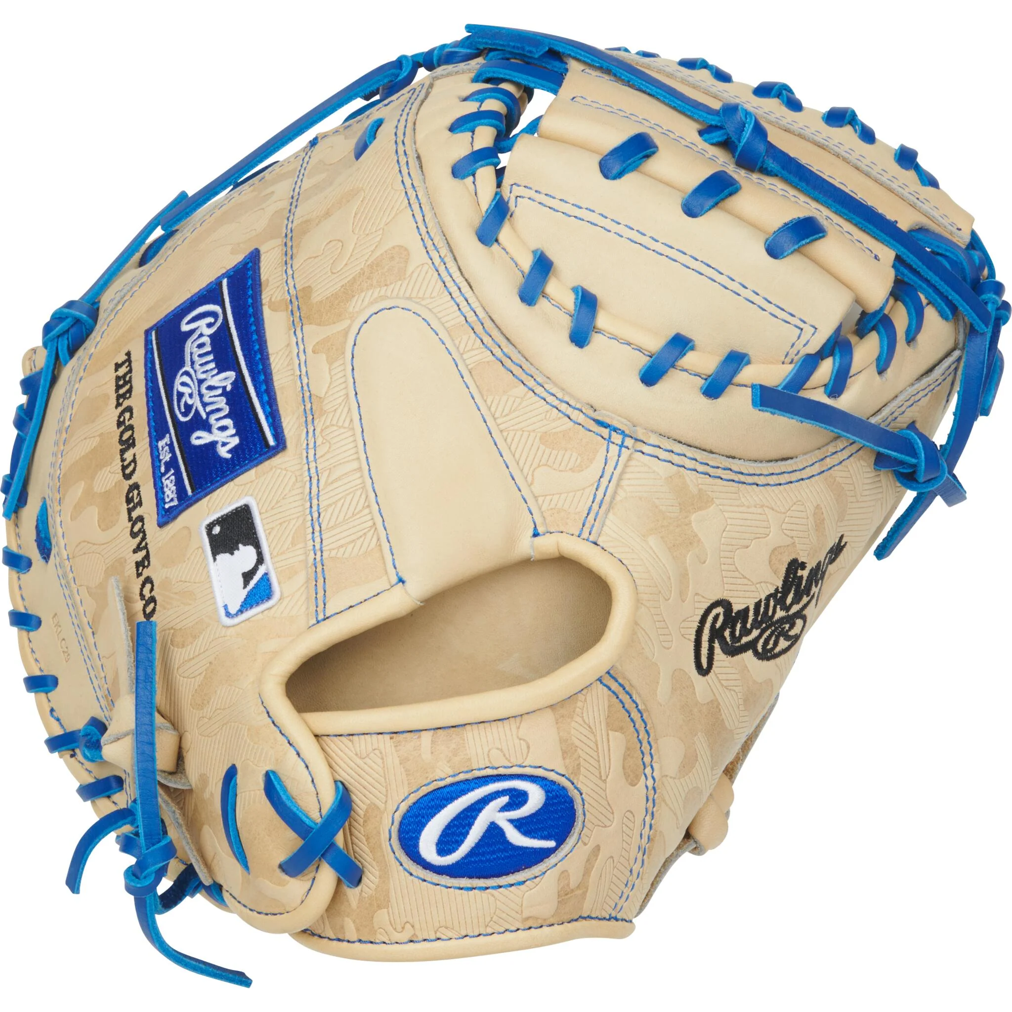 Rawlings Heart of the Hide 32.5" Catcher's Mitt - Camel/Royal - Right Hand Throw