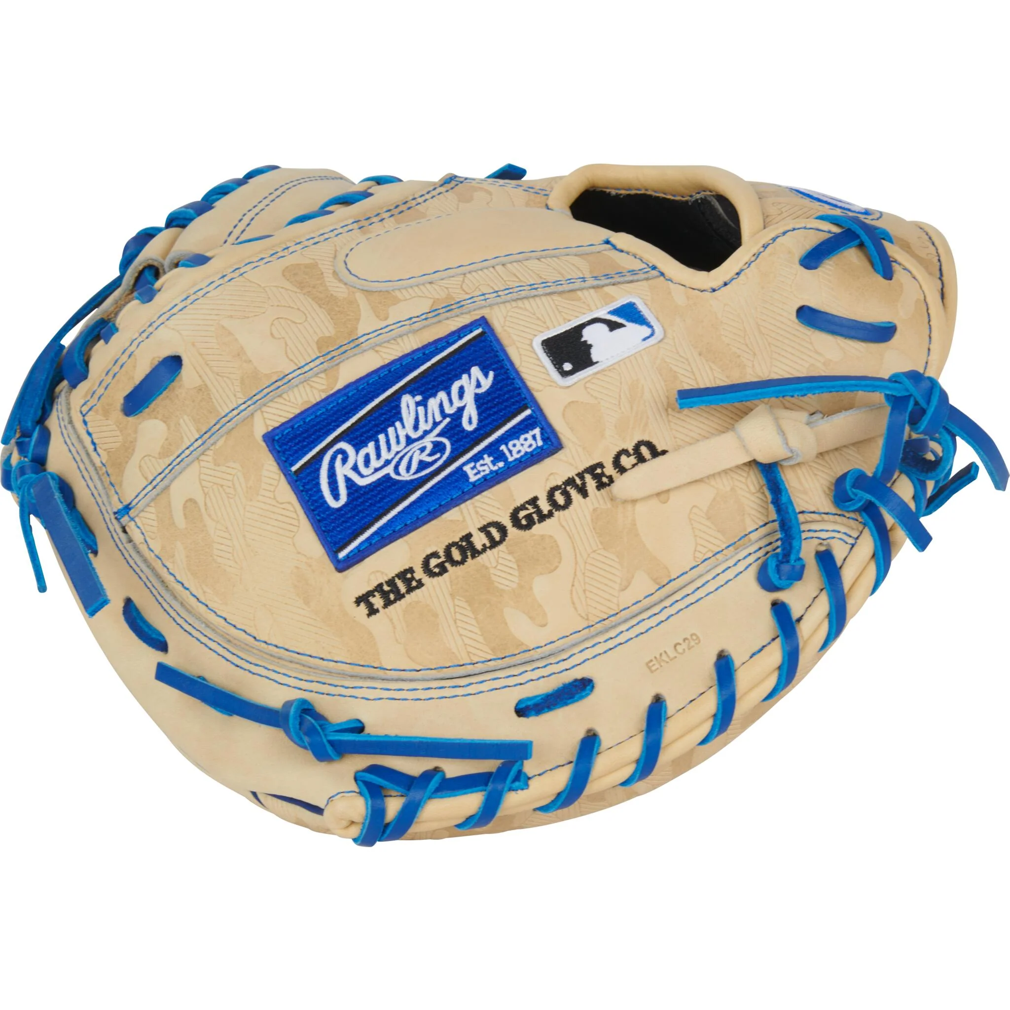 Rawlings Heart of the Hide 32.5" Catcher's Mitt - Camel/Royal - Right Hand Throw - Image 4