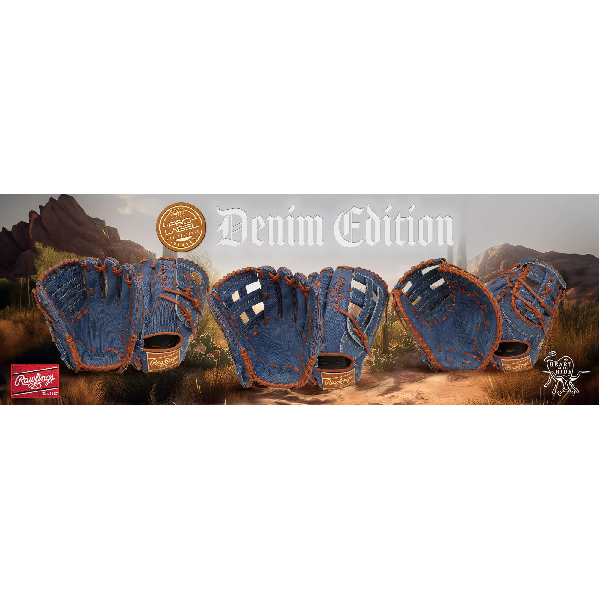 Rawlings Heart Of The Hide Denim 11.75" Limited Edition Baseball Glove - Image 11