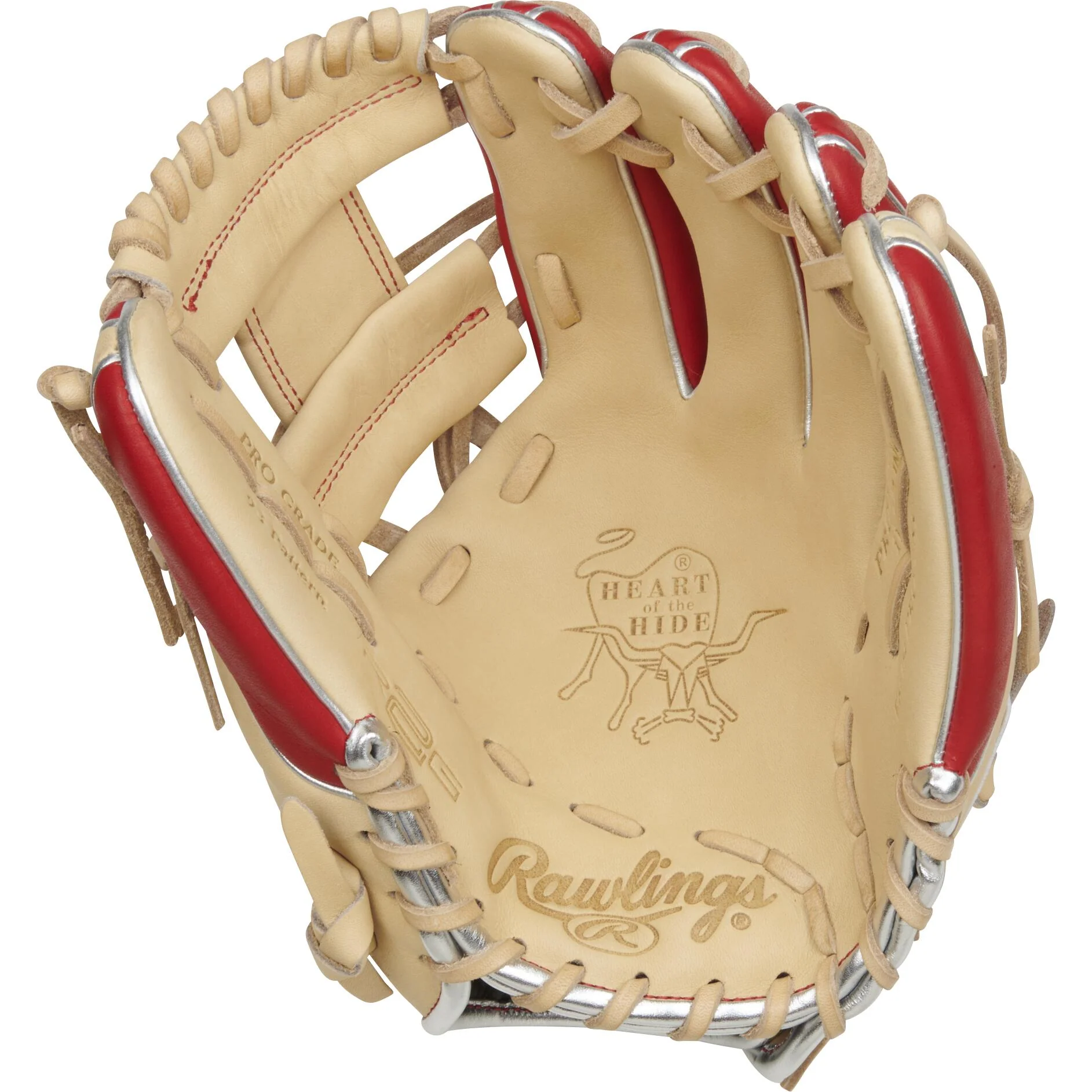 Rawlings Heart Of The Hide R2G 11.5" Baseball Glove - Camel/Scarlet - Right Hand Throw - Image 5