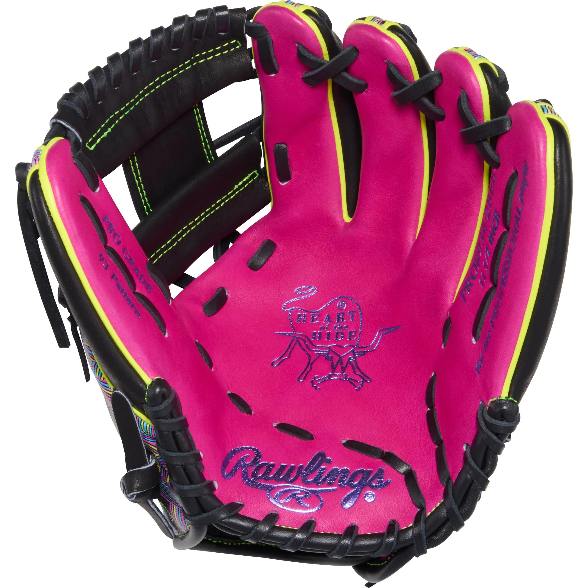 Rawlings Heart of the Hide Colour Sync 10 Berry Pattern 11.5" Baseball Glove (2026) - Right Hand Throw - Image 2