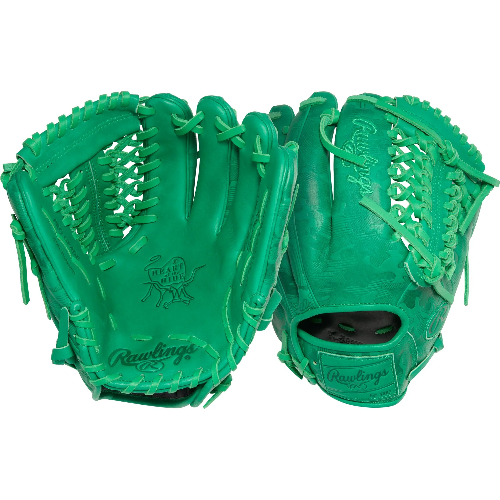 Rawlings Heart of the Hide Colour Sync 10 Kelly Green Camo 11.75" Baseball Glove (2026) - Right Hand Throw - Image 5