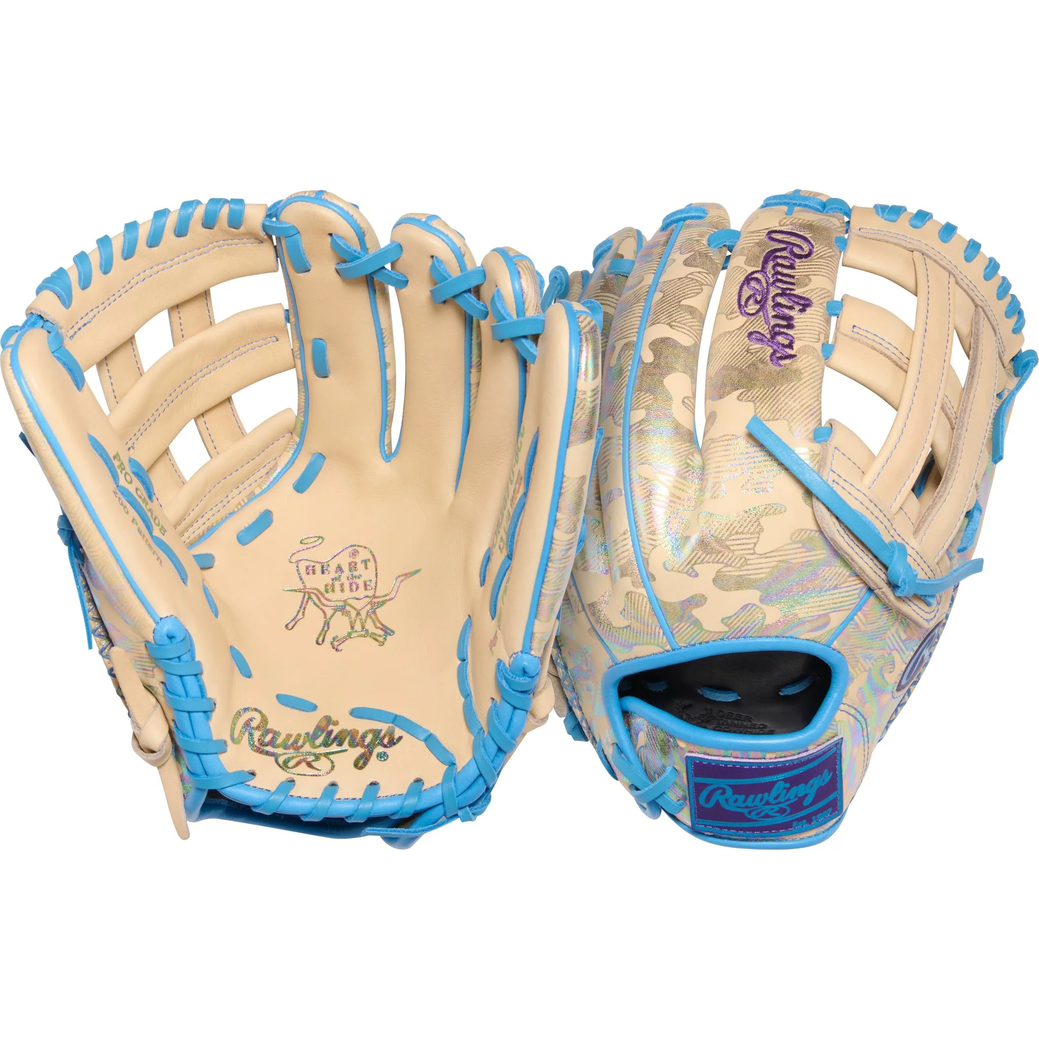 Rawlings Heart of the Hide Colour Sync 10 Metallic Camo 12.25" Baseball Glove (2026) - Right Hand Throw - Image 5