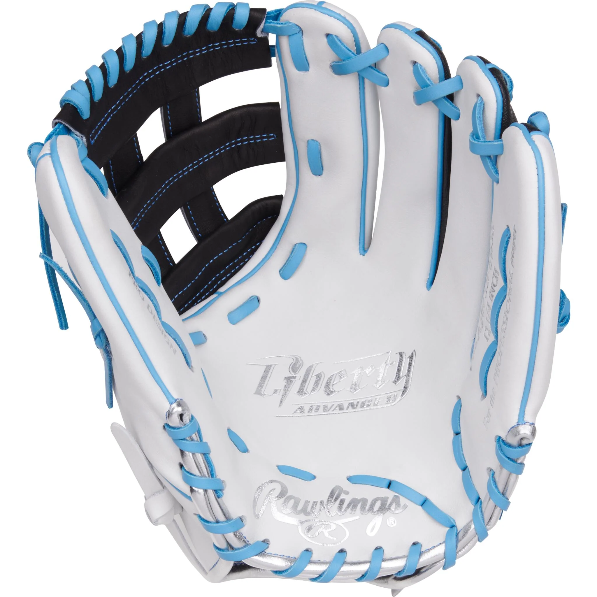 Rawlings Liberty Advanced 12.25" Fastpitch Softball Glove - White/Navy - Right Hand Throw - Image 2