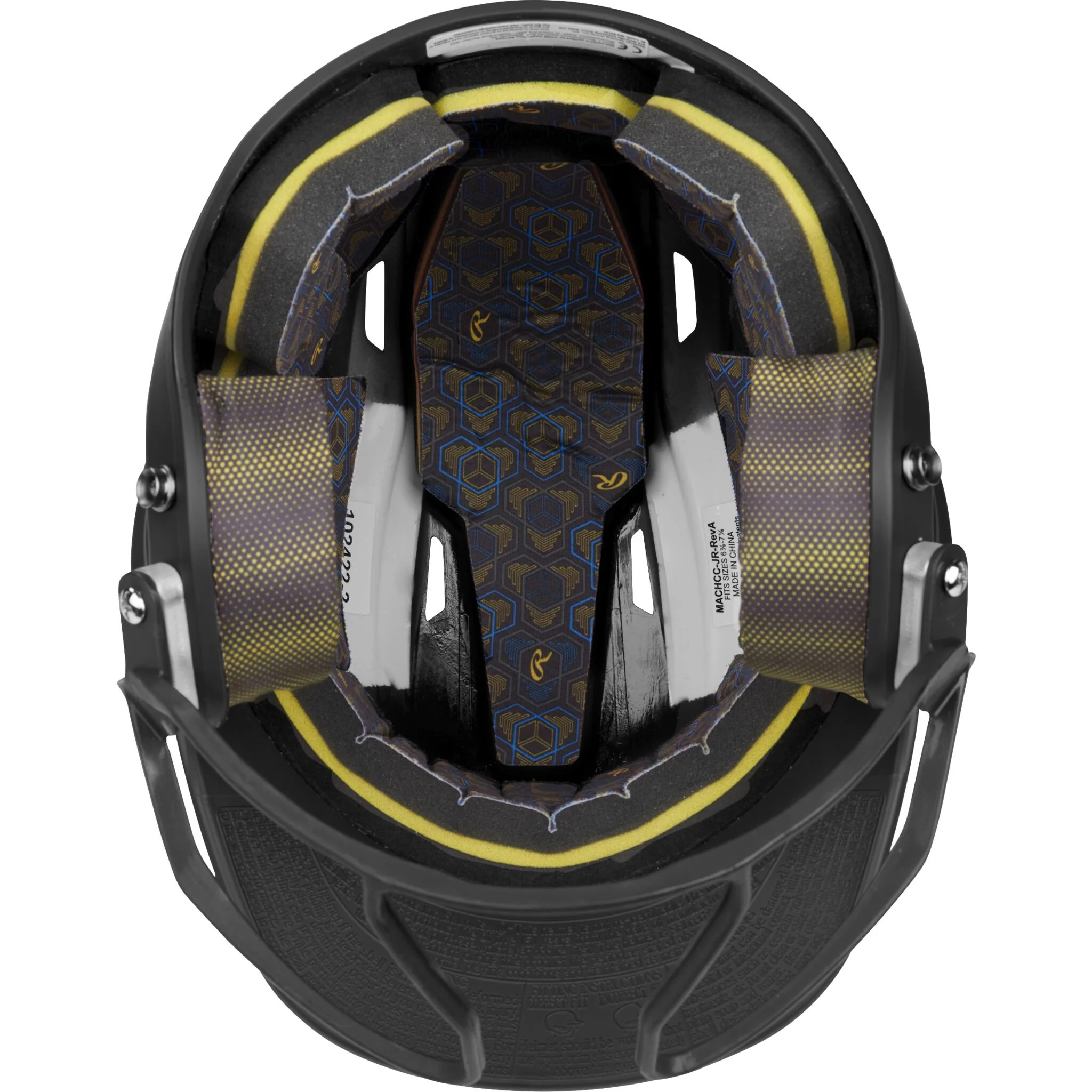 Rawlings Mach Hi-Viz Junior Batting Helmet With Hi-Viz Face Guard - Image 7