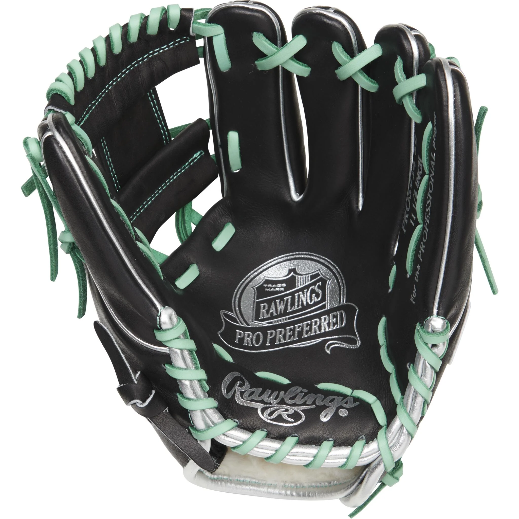 Rawlings Pro Preferred 11.5" Baseball Glove - Black - Right Hand Throw - Image 2