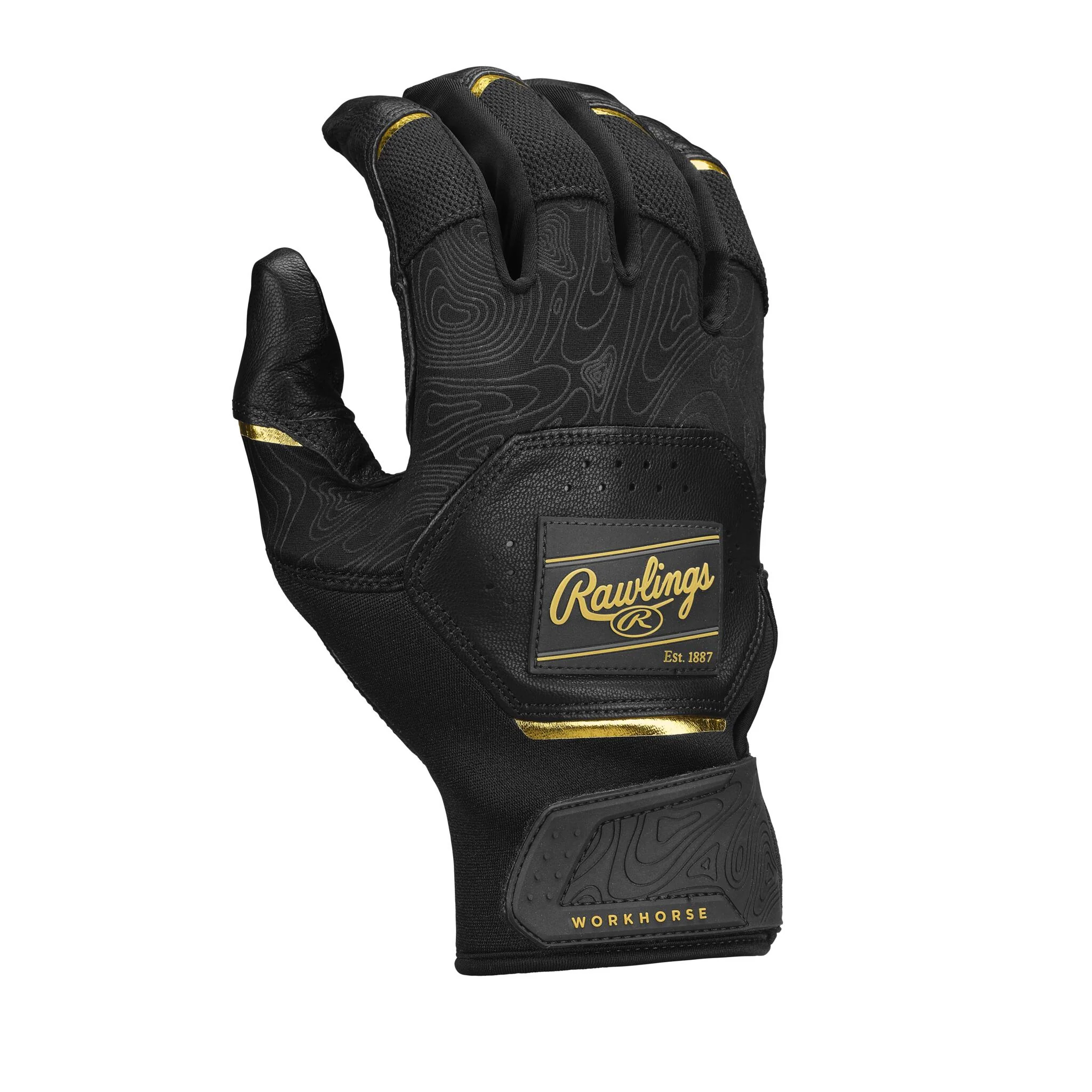 Rawlings Workhorse Youth Baseball Batting Gloves - Image 8
