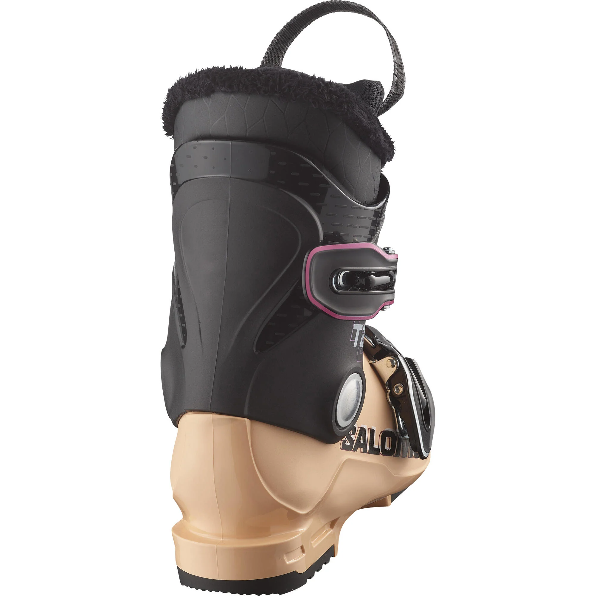 Salomon T2 RT Junior Alpine Ski Boots - Black/Beach Sand - Image 2