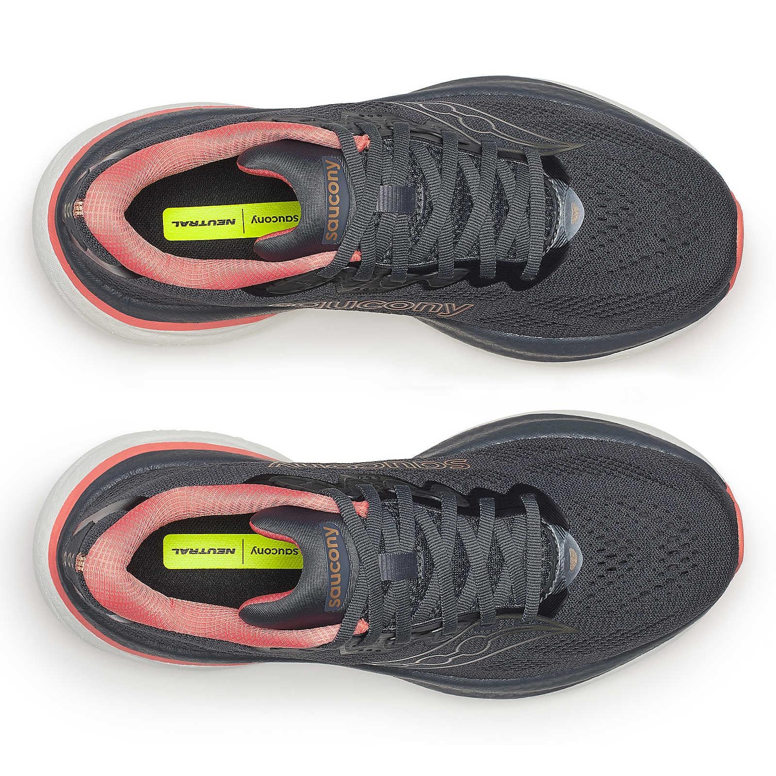 Saucony Ride 19 Women's Running Shoes - Shadow/Salmon - Image 5