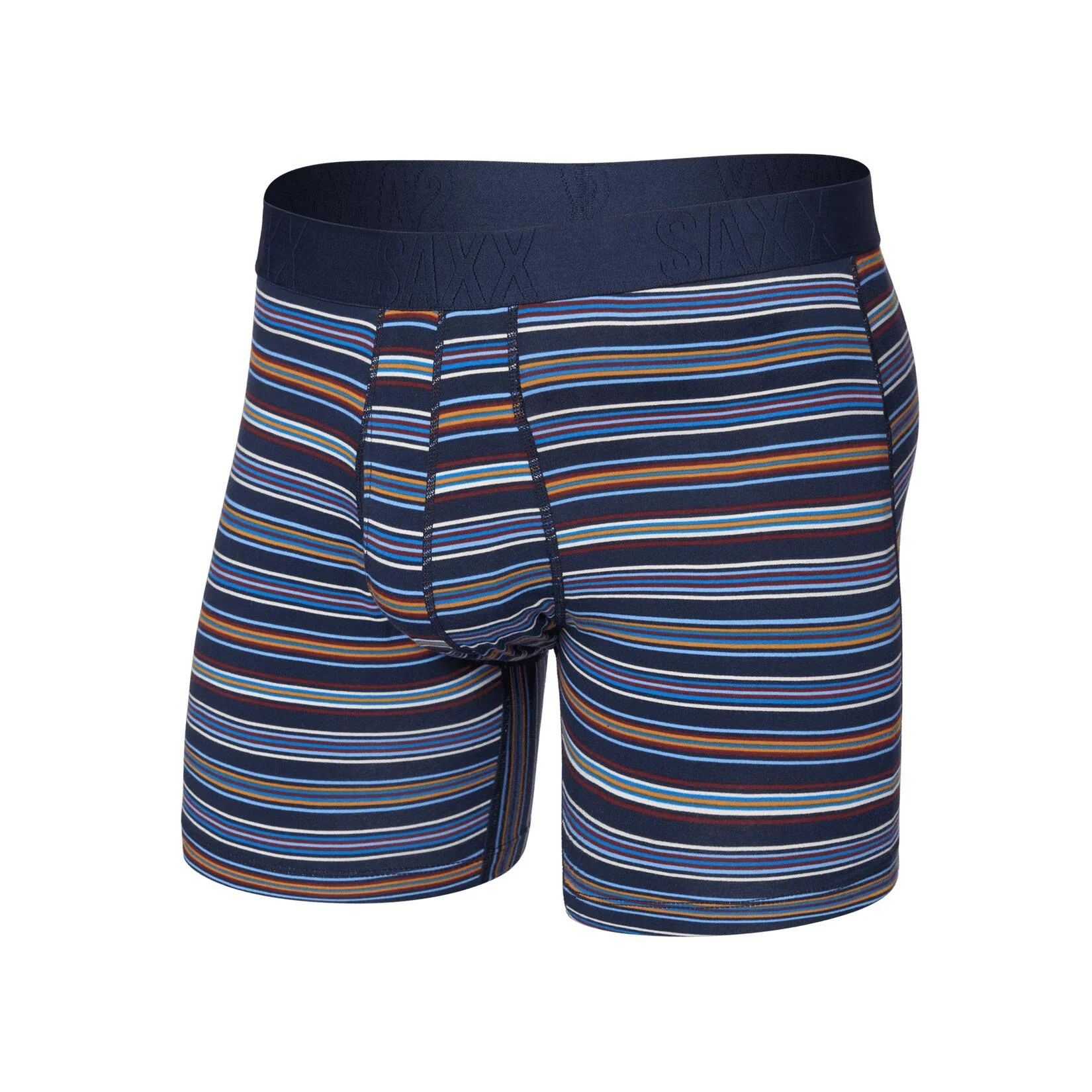 Saxx Droptemp Cooling Cotton Boxer Brief - Vivid Stripe/Blue