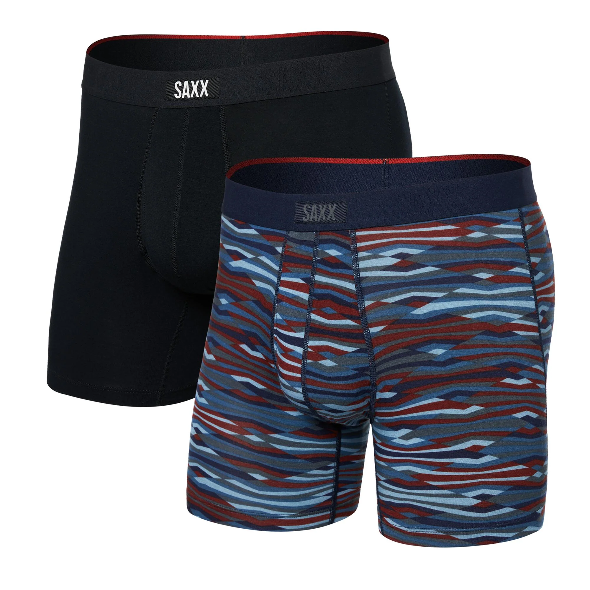 Saxx Vibe Xtra Super Soft Boxer Brief - 2-Pack - Rough Terrain/Black