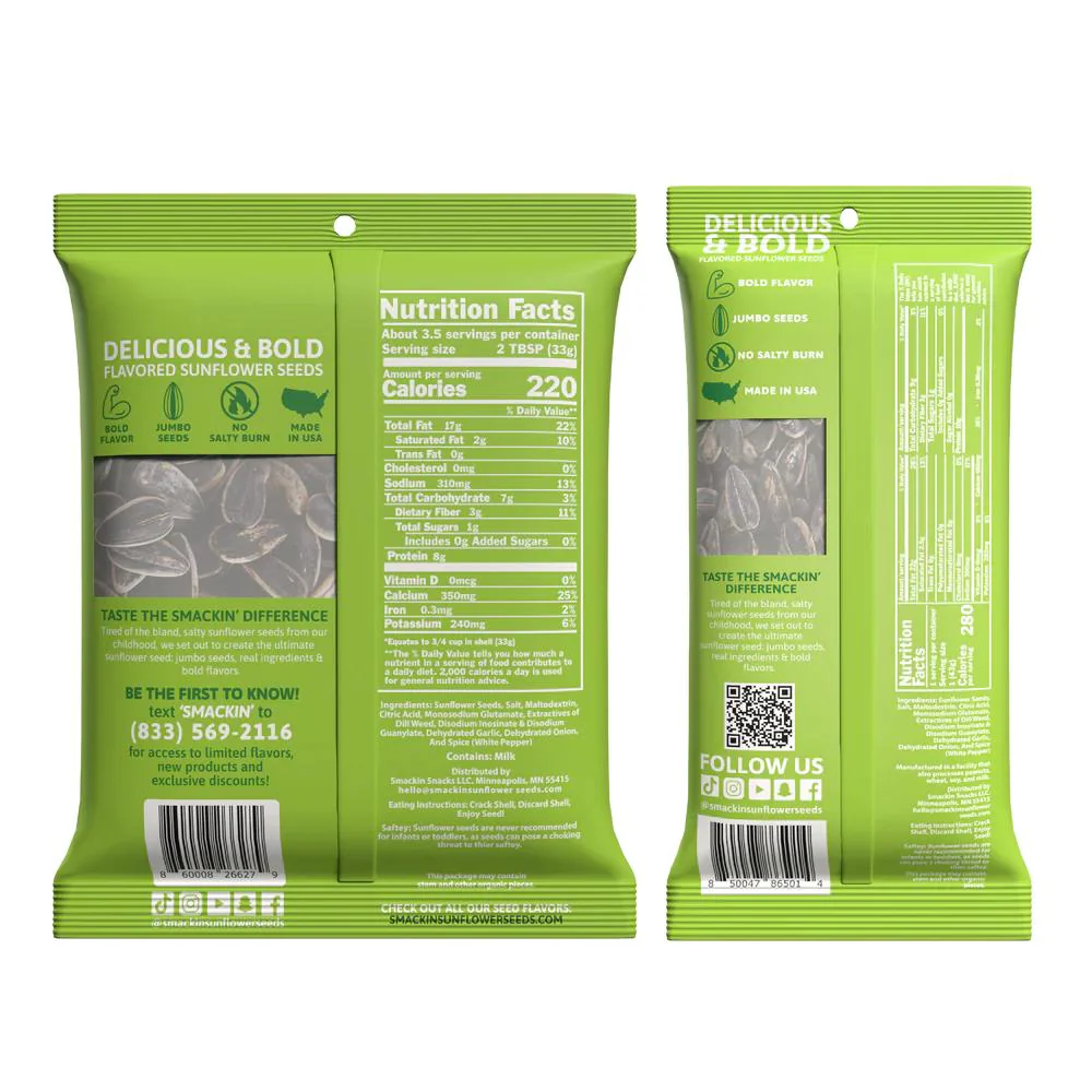Smackin' Dill Pickle Sunflower Seeds - 4 oz - Image 3