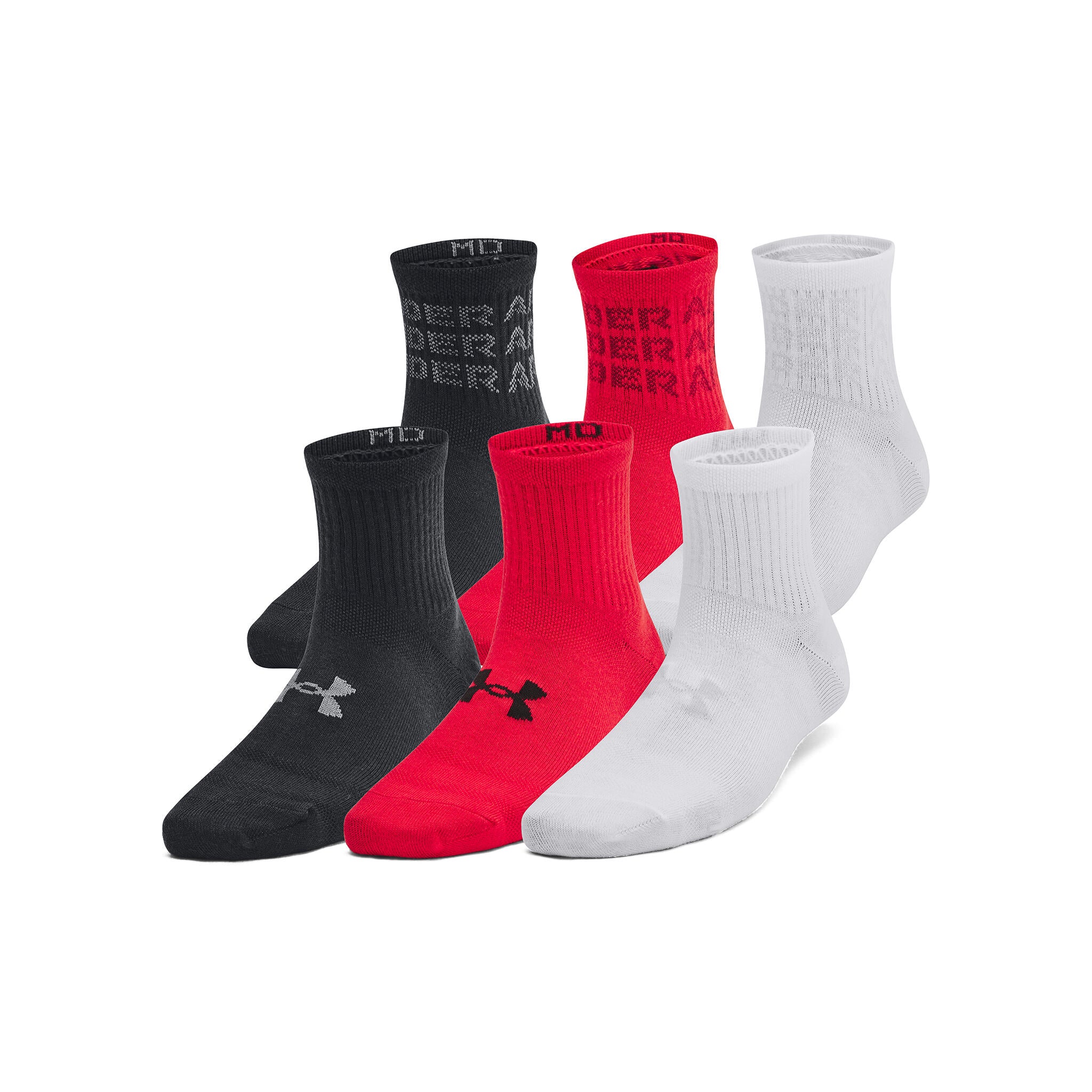Under Armour UA Essential Quarter Youth Socks - 6 pack - Image 4