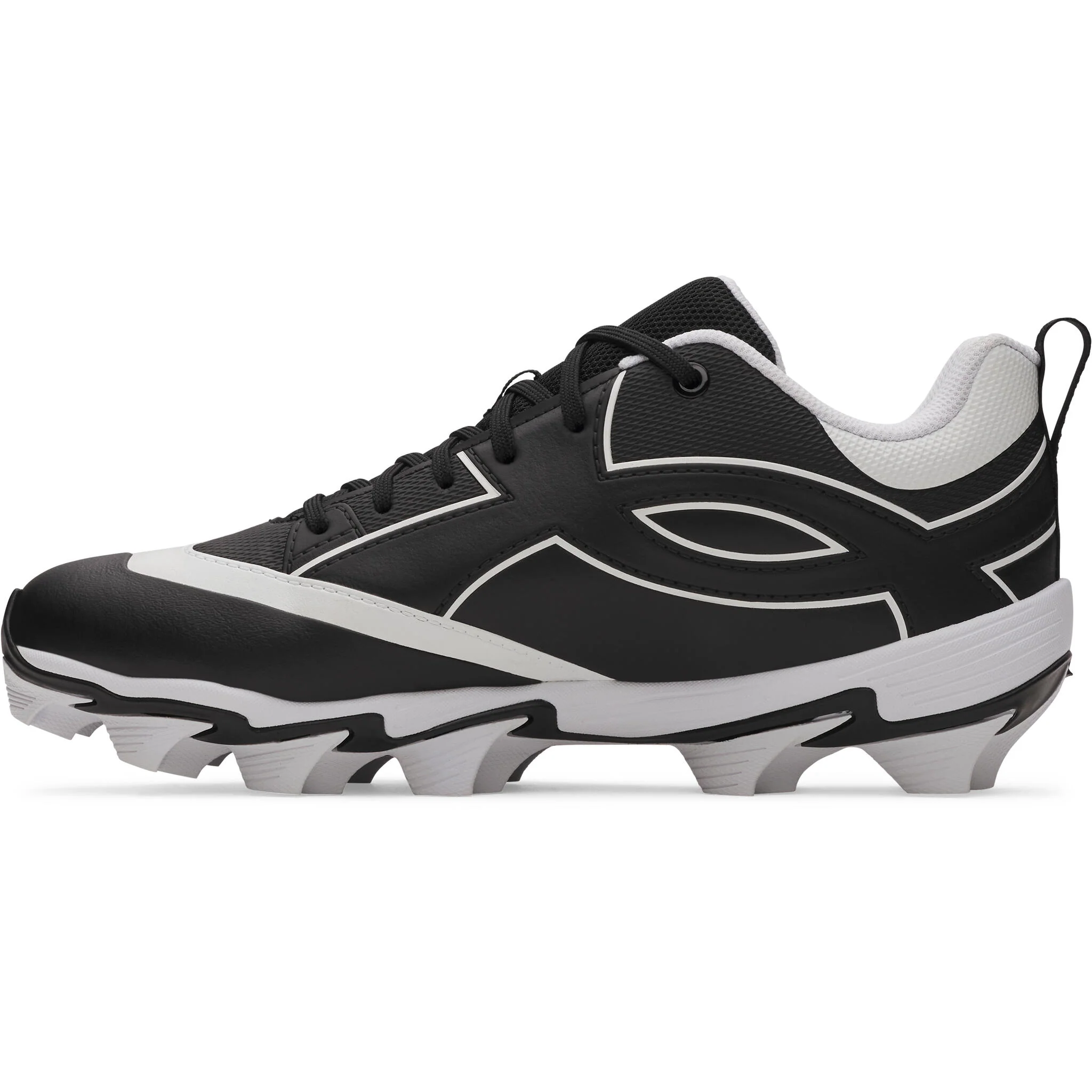 Under Armour Leadoff Icon Low RM Men's Baseball Cleats - Black/White/Black - Image 2