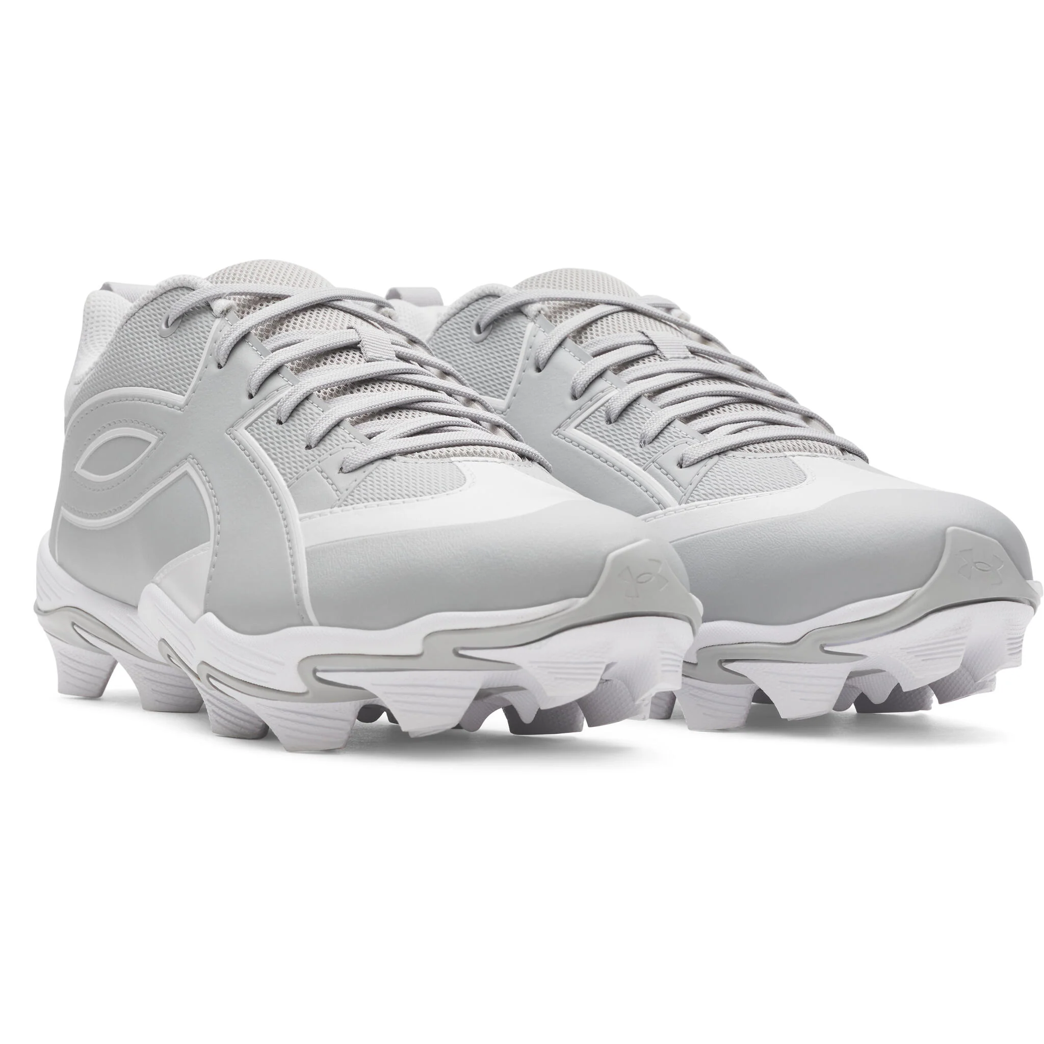 Under Armour Leadoff Icon Low RM Men's Baseball Cleats - Gray/White - Image 3