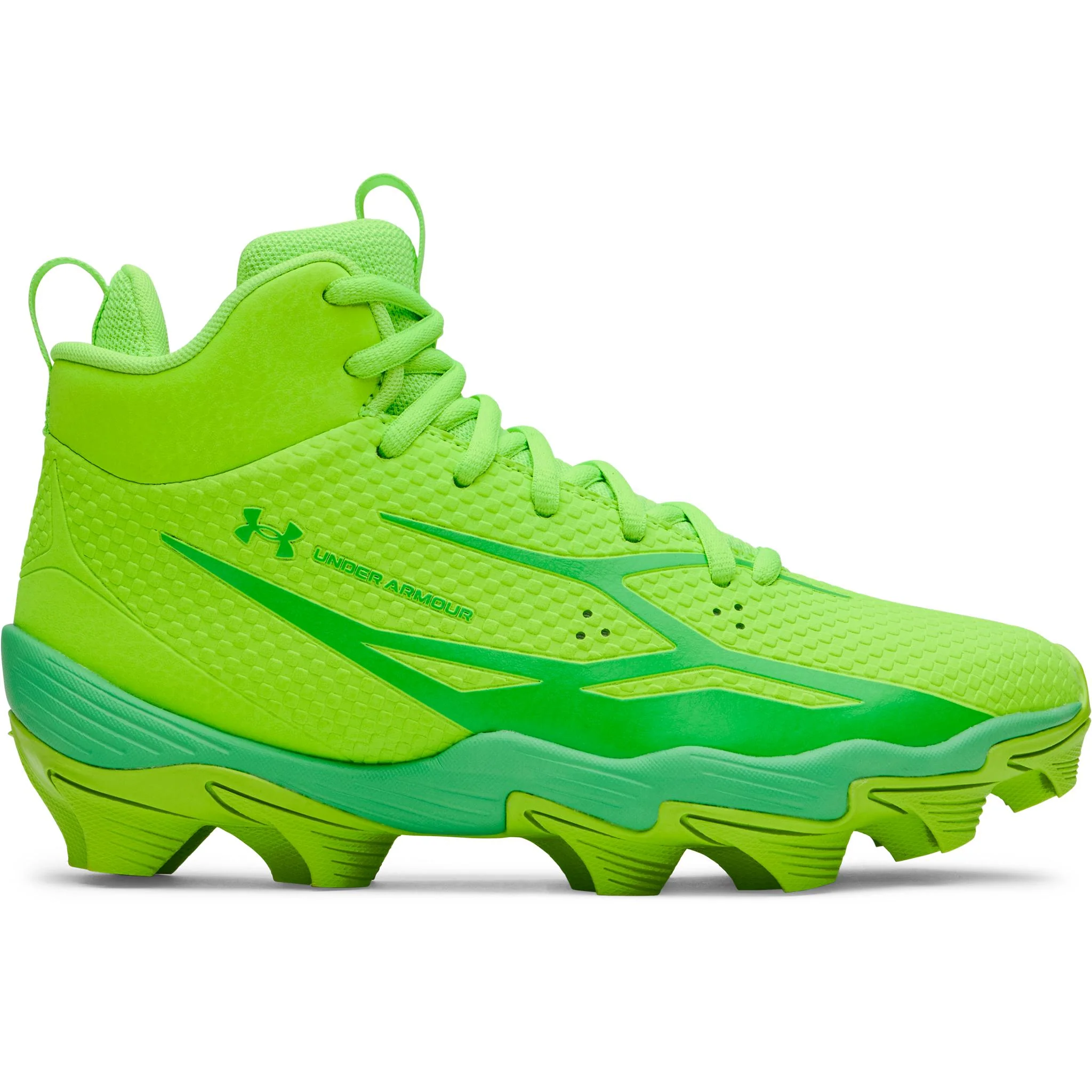 Under Armour Spotlight Hammer Jr. Football Cleats - Hyper Green