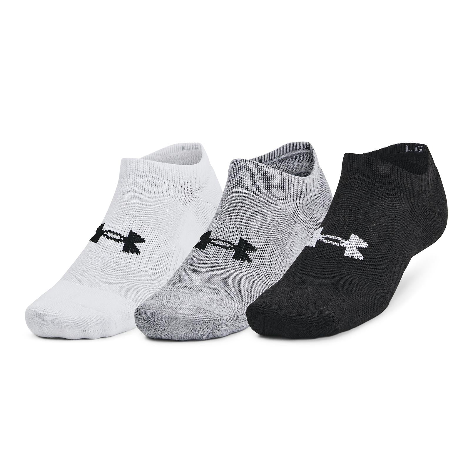 Under Armour Training Cotton No Show Unisex Socks - 3 Pack - Image 3