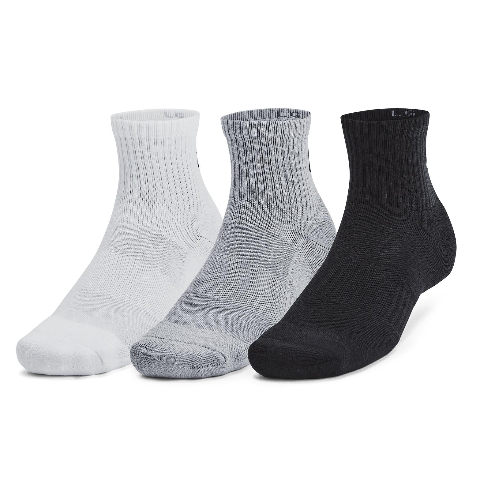 Under Armour Training Cotton Unisex Quarter Socks - 3 Pack - Image 5