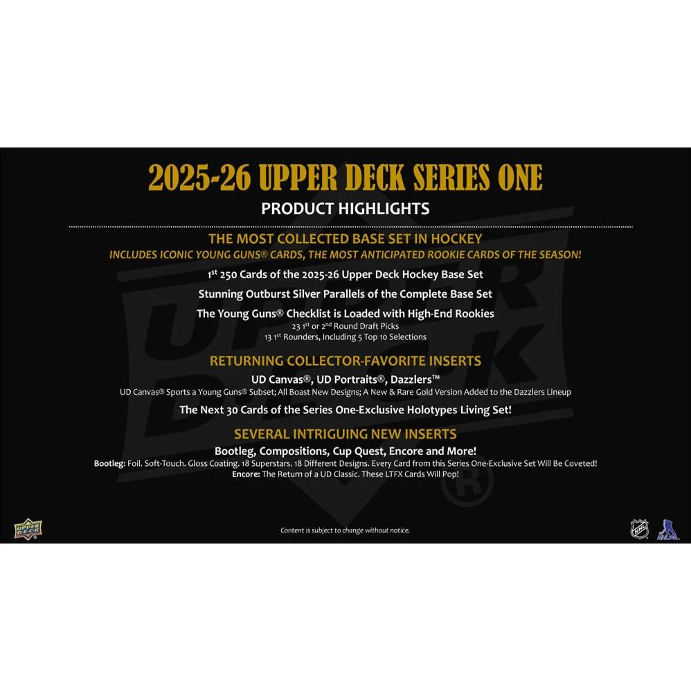 Upper Deck 2025-26 Series 1 Hockey Tin - Image 2