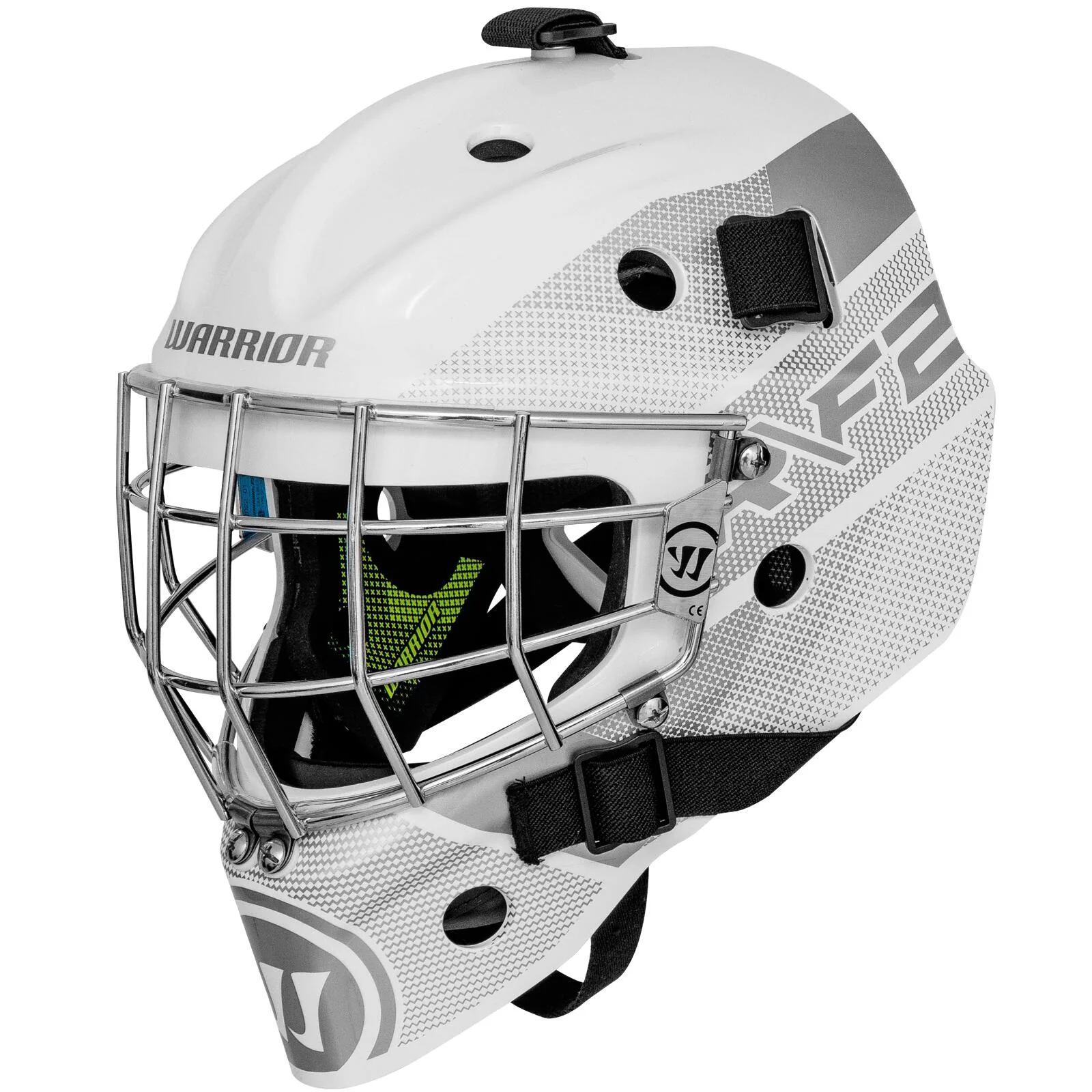 Warrior R\F2 E Certified Square Bar Youth Goalie Mask (2023) - Image 2